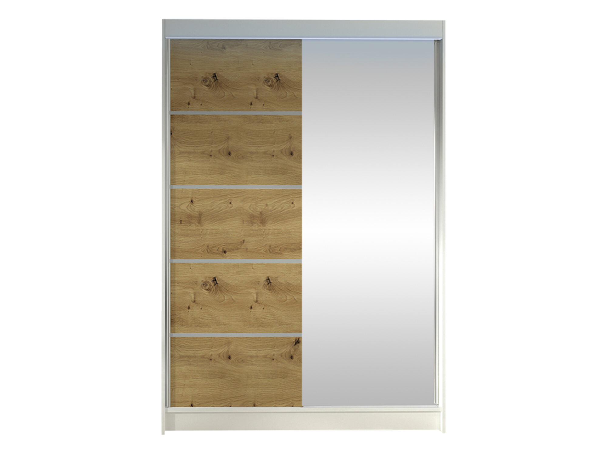 Roupeiro Closico Salvor III (Branco + Carvalho Artisan)