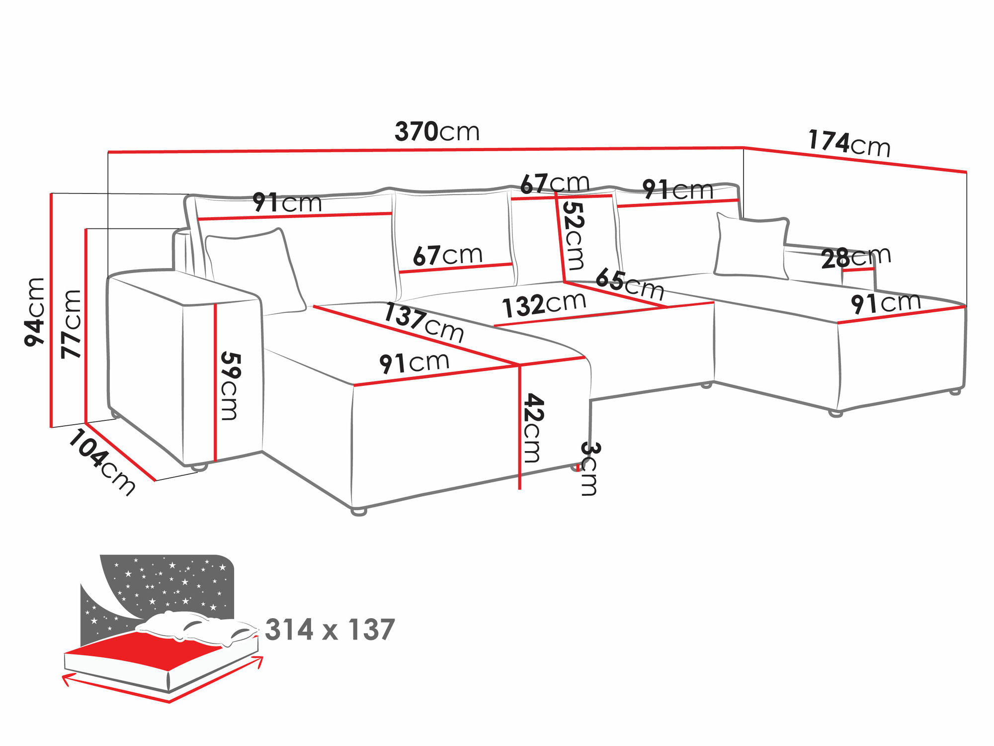 Sofá de canto Clovis 109 (Poso 22)