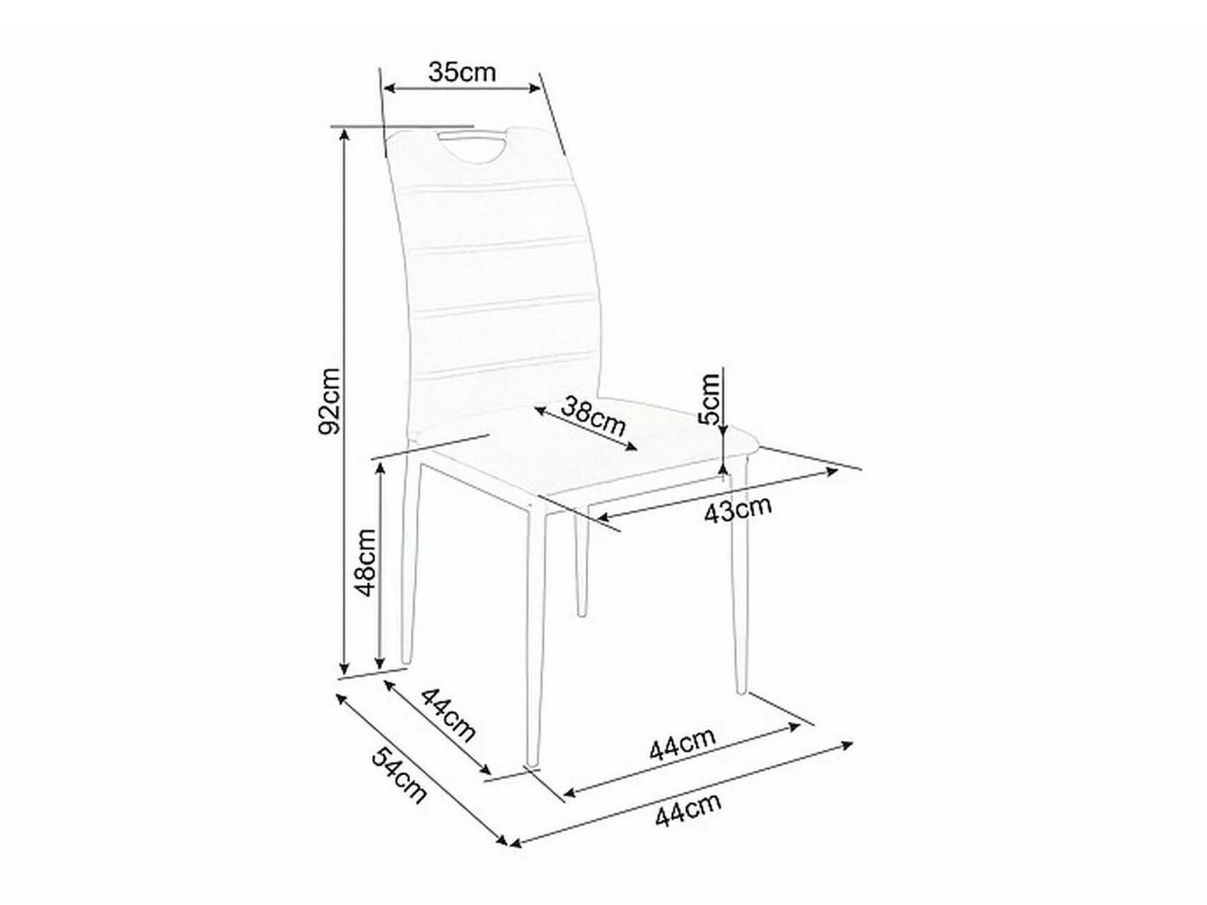 Cadeira Detroit 753 (Castanho claro)