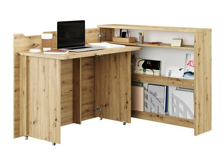 Mesa de escritório para cantos Concept Lenart (Carvalho Artisan)