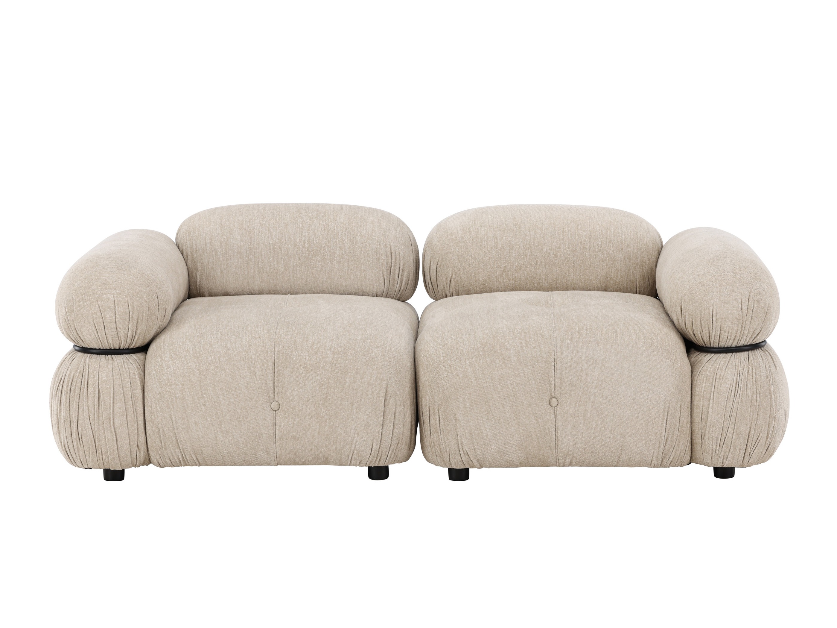 Sofá modular Evardale 103 (Bege + Preto)
