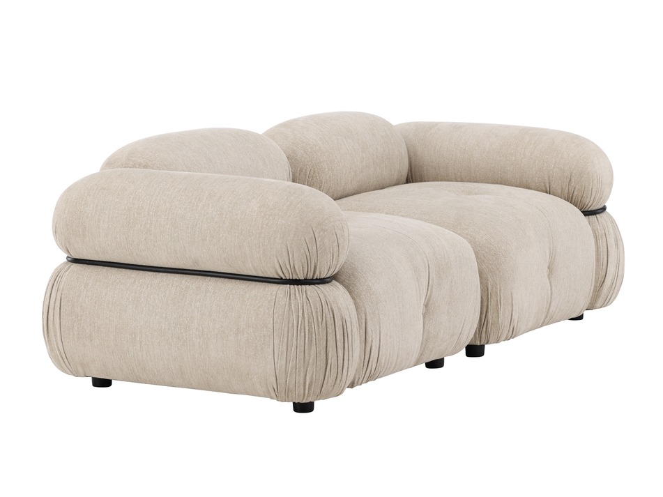 Sofá modular Evardale 103 (Bege + Preto)