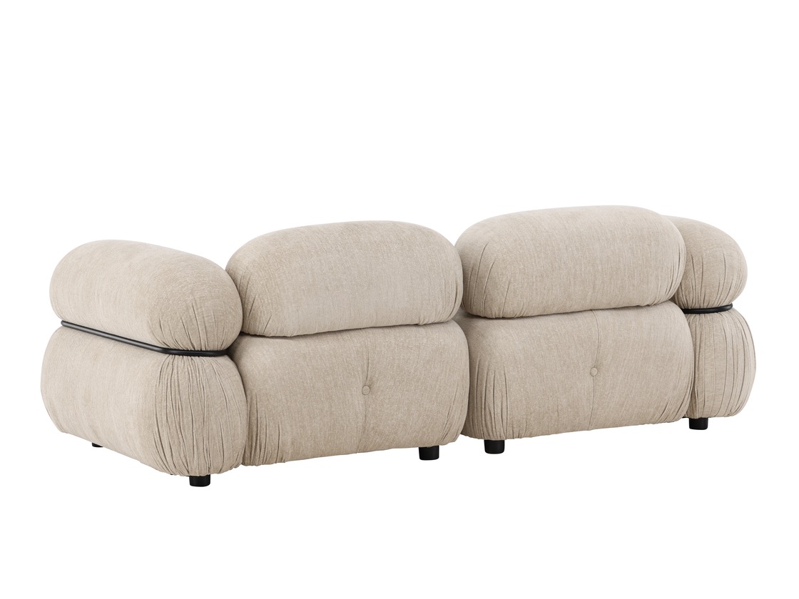 Sofá modular Evardale 103 (Bege + Preto)