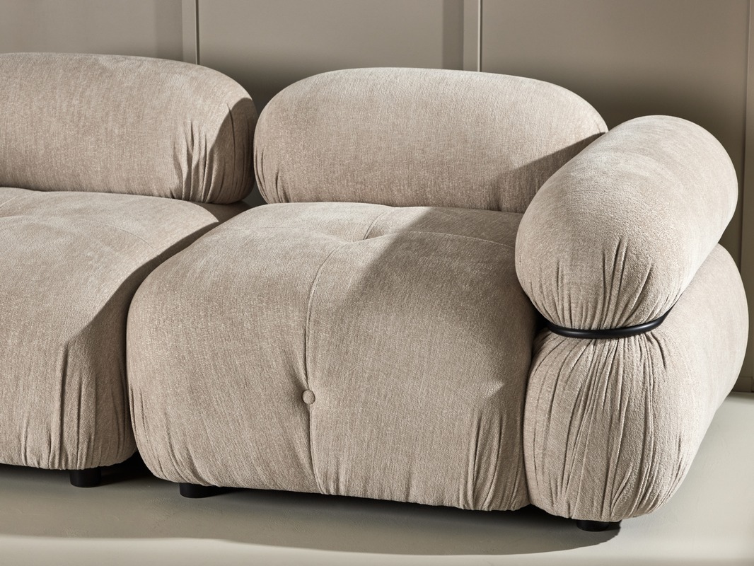 Sofá modular Evardale 103 (Bege + Preto)