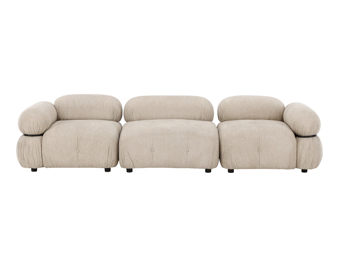 Sofá modular Evardale 104 (Bege + Preto)