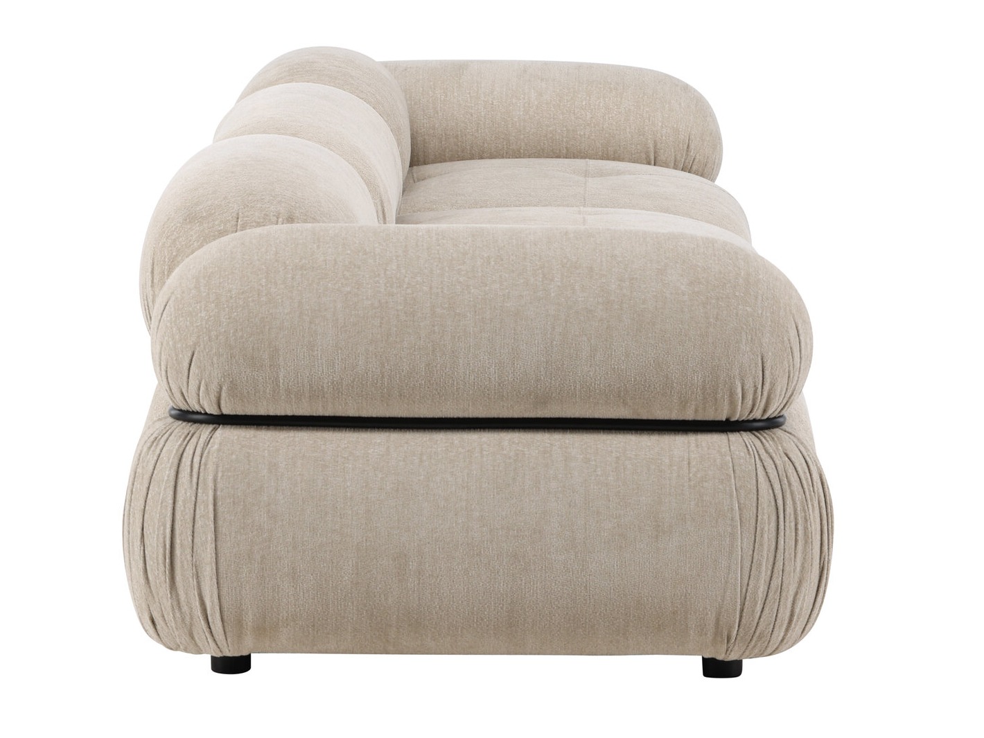 Sofá modular Evardale 104 (Bege + Preto)