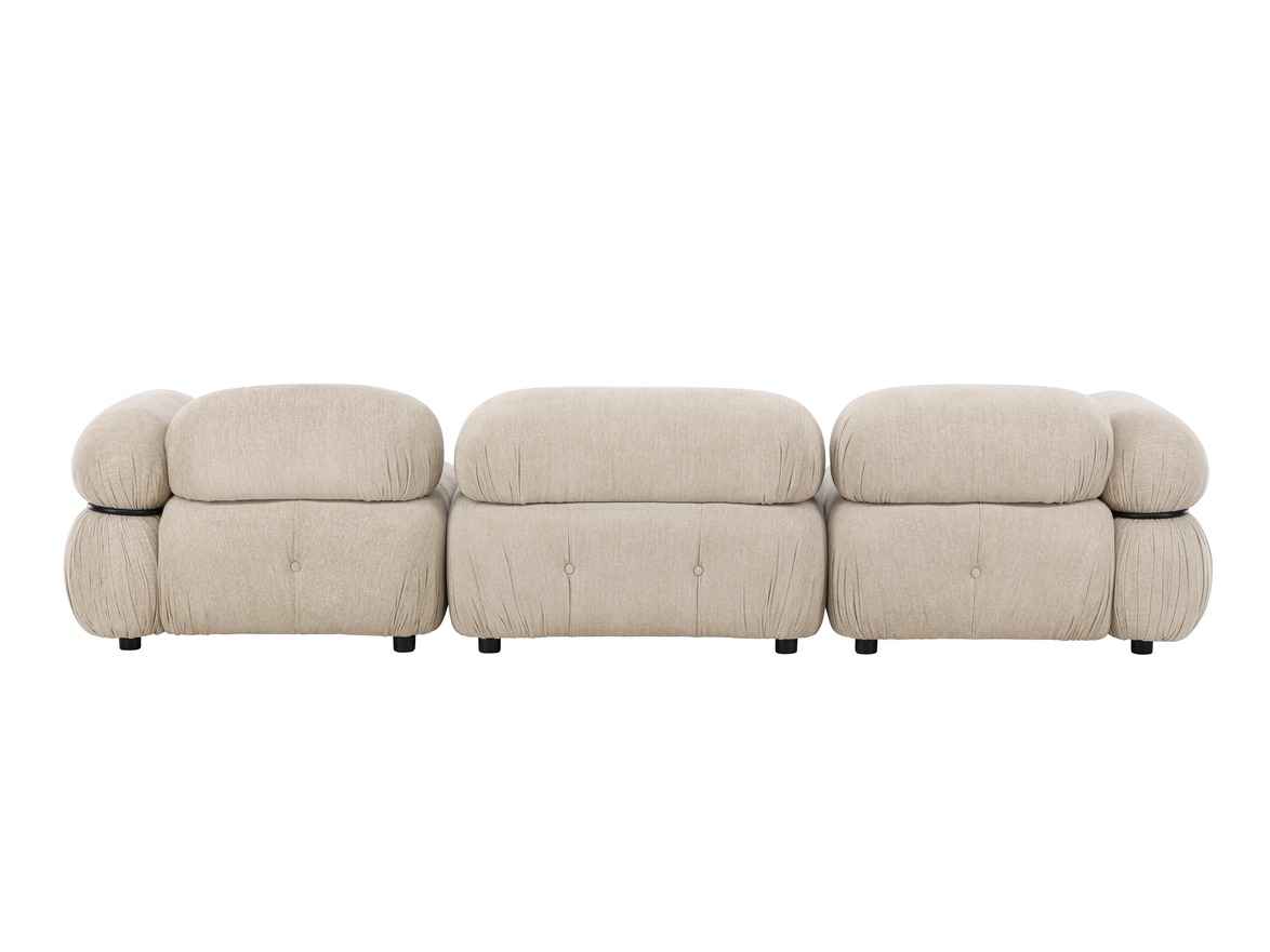Sofá modular Evardale 104 (Bege + Preto)