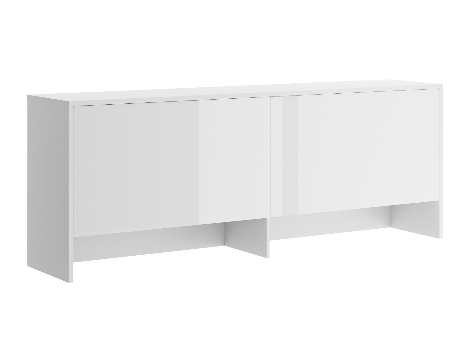 Aparador Concept Lenart IV (Branco + Branco brilhante)