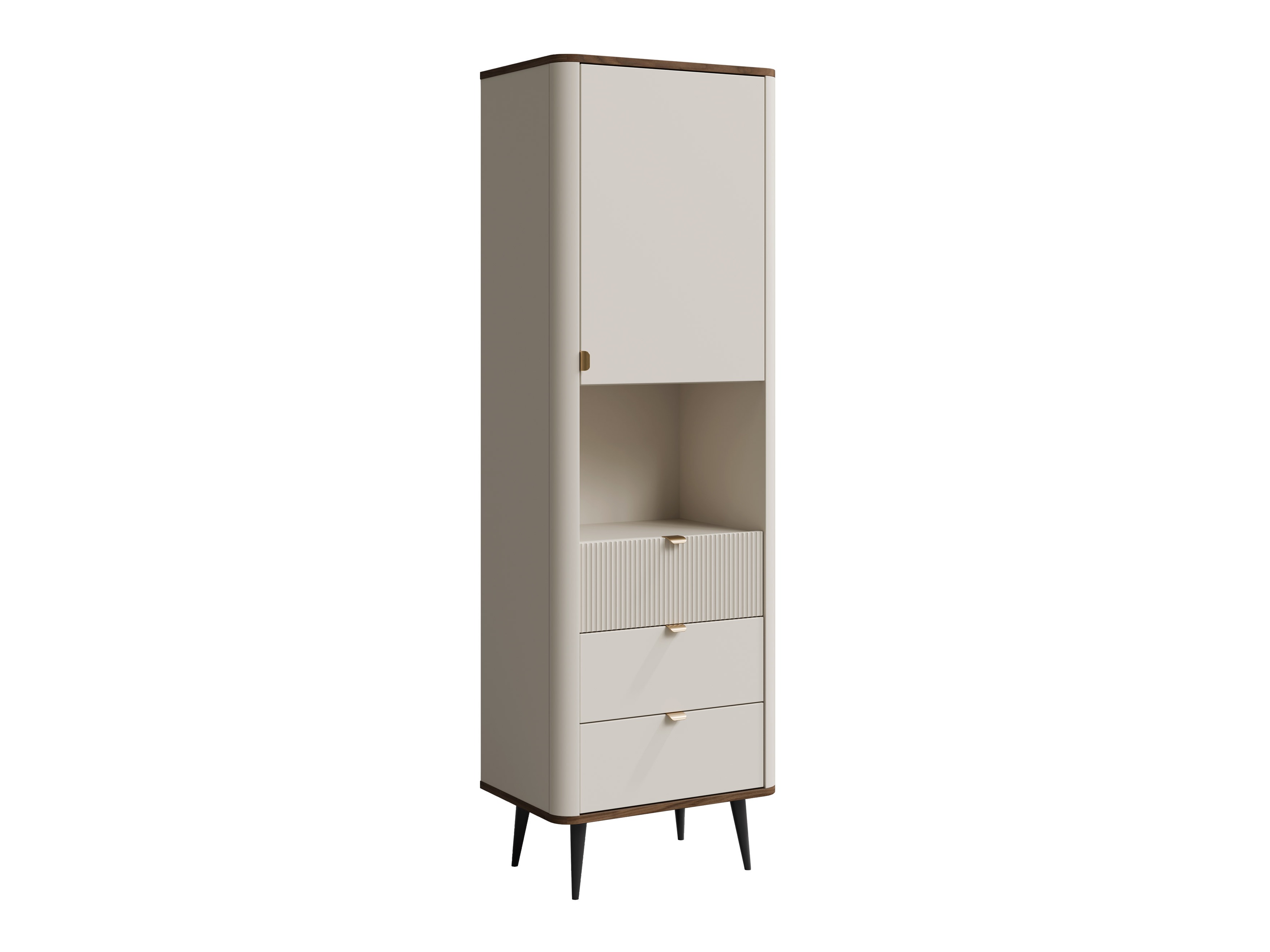 Estante Lufela 103 (Caxemira + Nogueira)