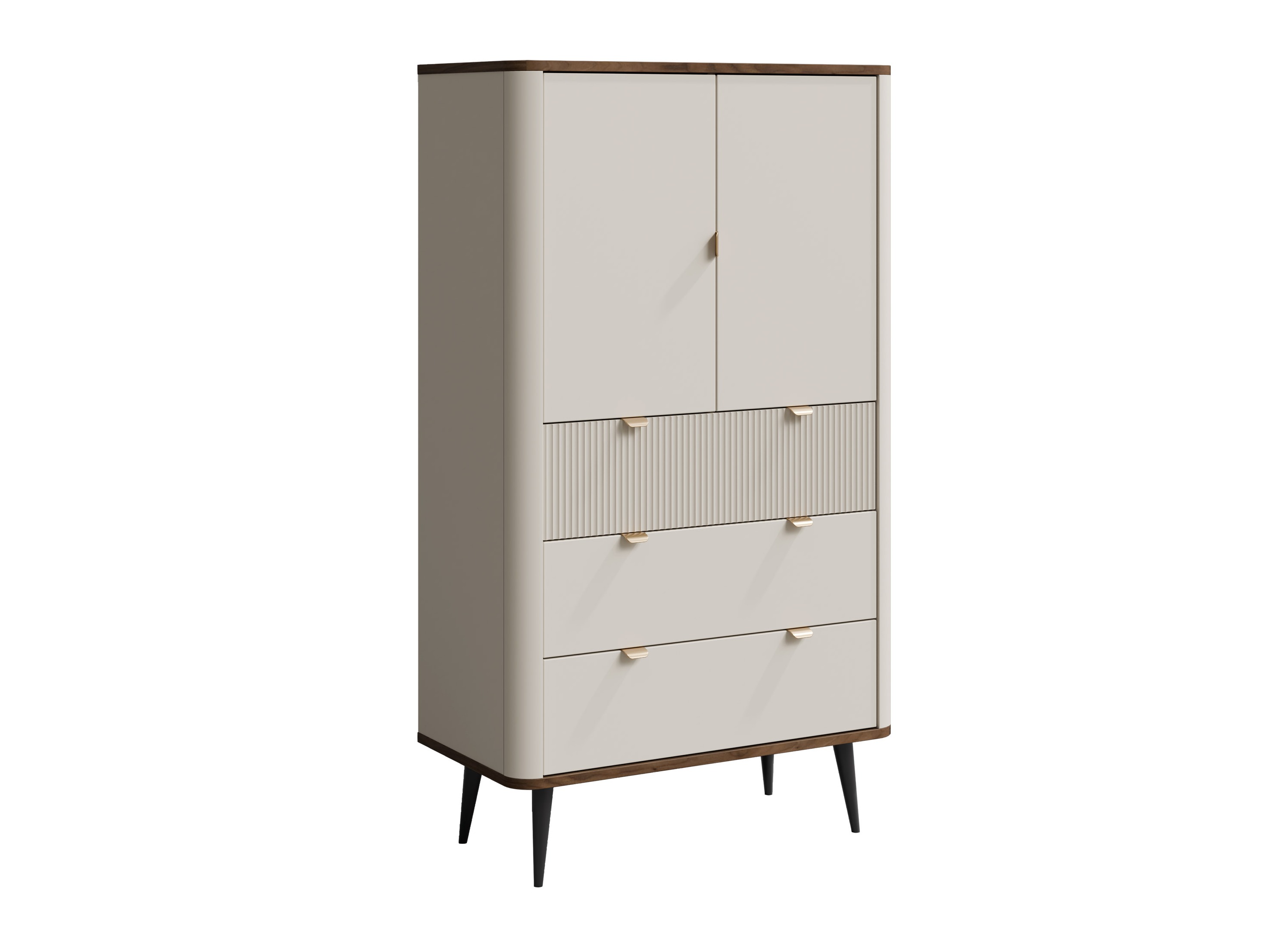 Estante Lufela 104 (Caxemira + Nogueira)