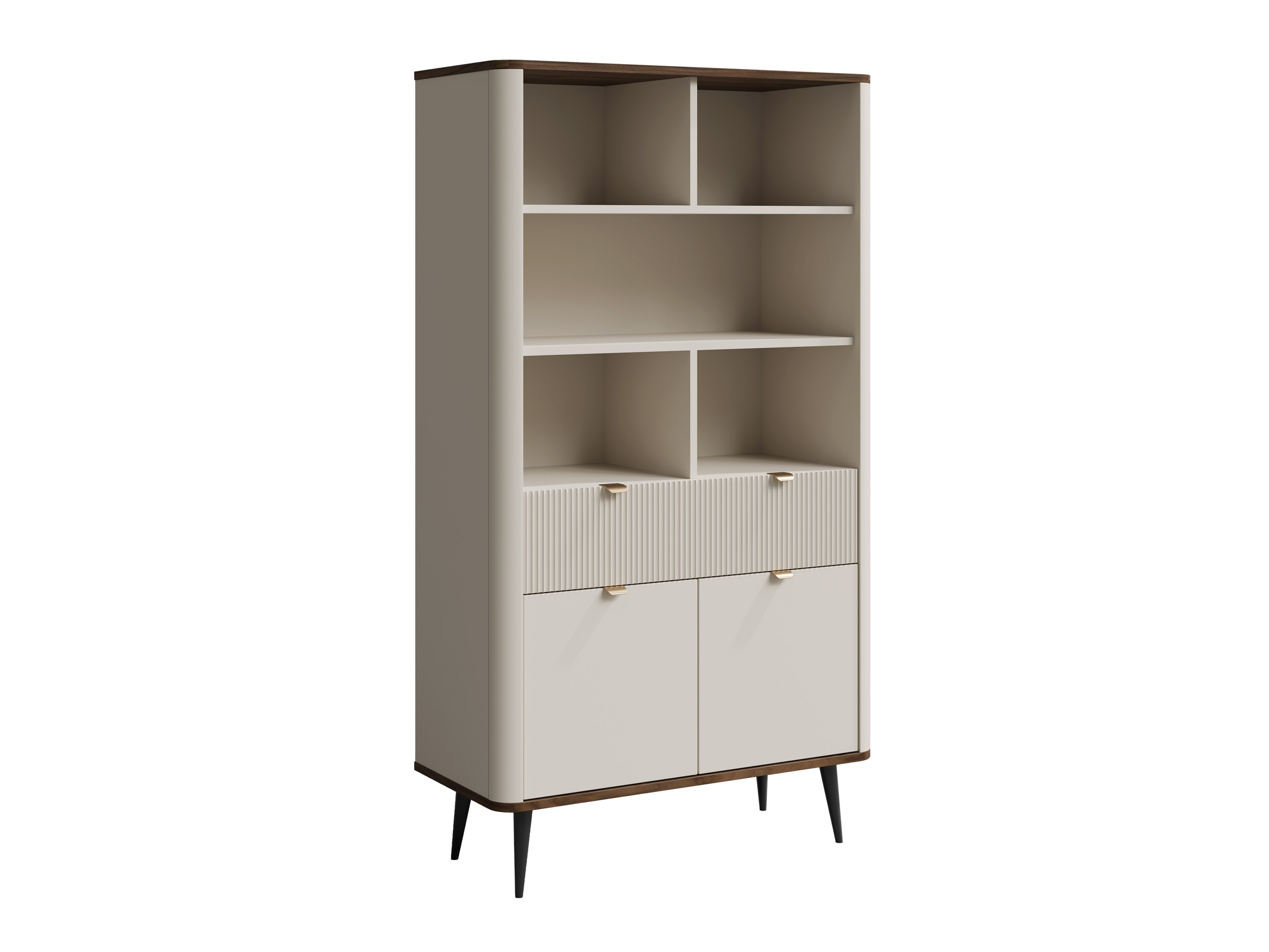 Estante Lufela 108 (Caxemira + Nogueira)