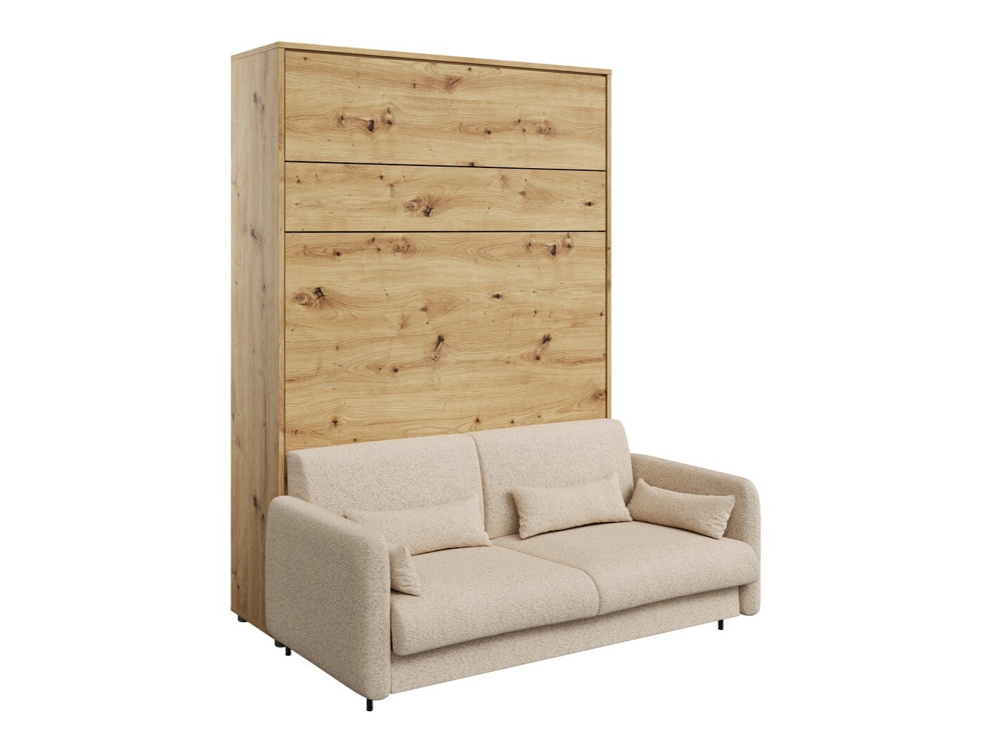 Cama rebatível Concept Pro Lenart Levfere 138 (Carvalho Artisan + Bege)