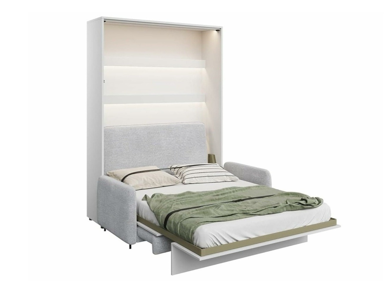 Cama rebatível Concept Pro Lenart VII (Branco brilhante + Cinzento)