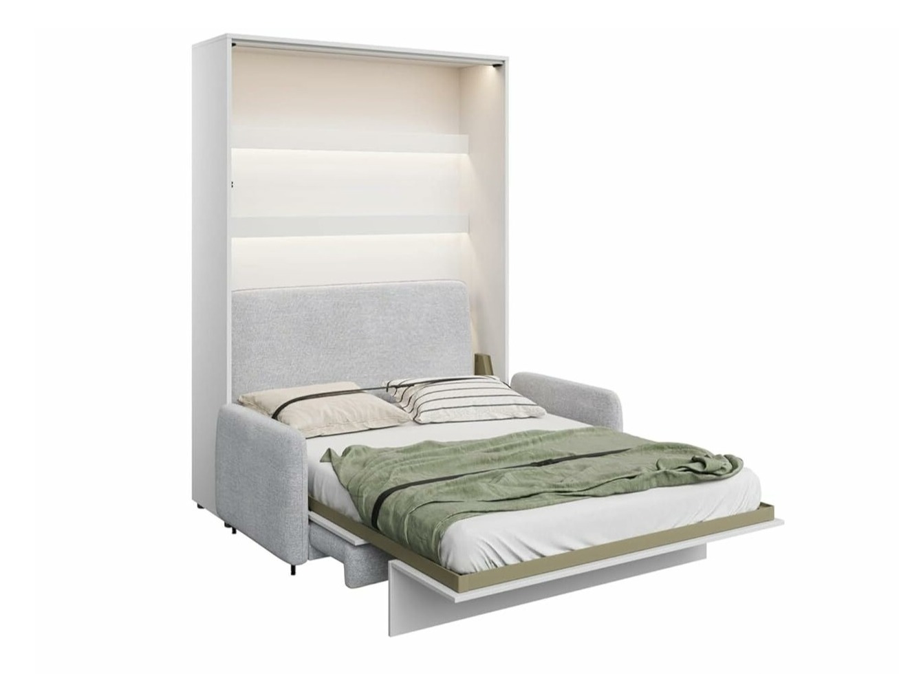 Cama rebatível Concept Pro Lenart VII (Branco + Cinzento)