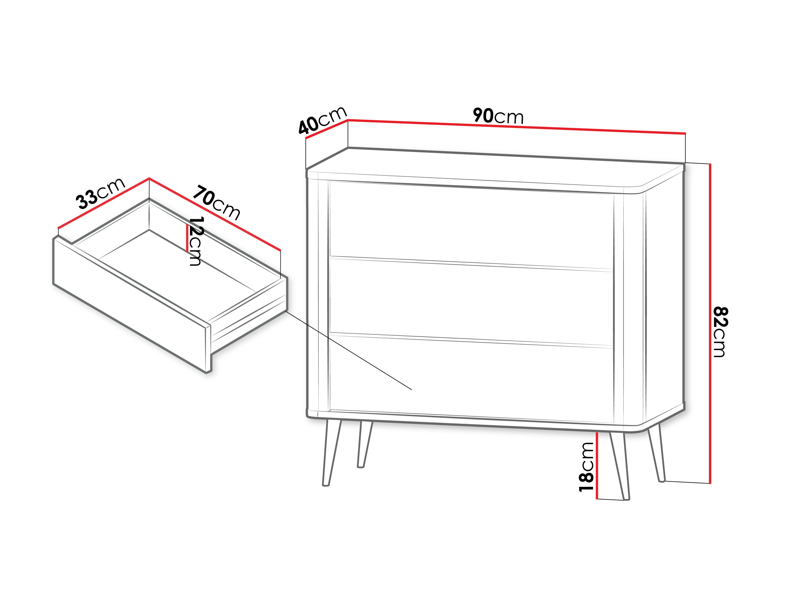 Cómoda Lufela 110 (Caxemira + Nogueira)