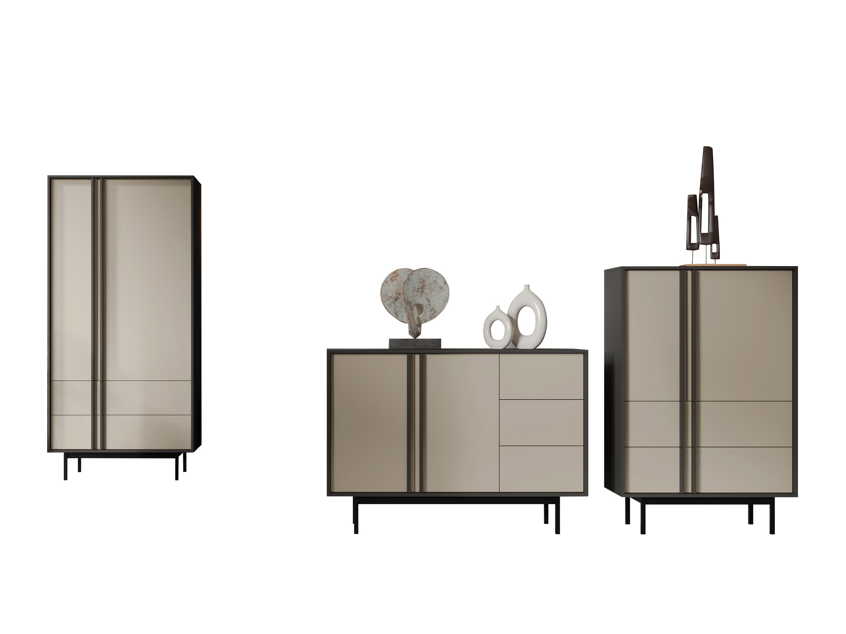 Conjunto para sala de estar Levali 116 (Bege)