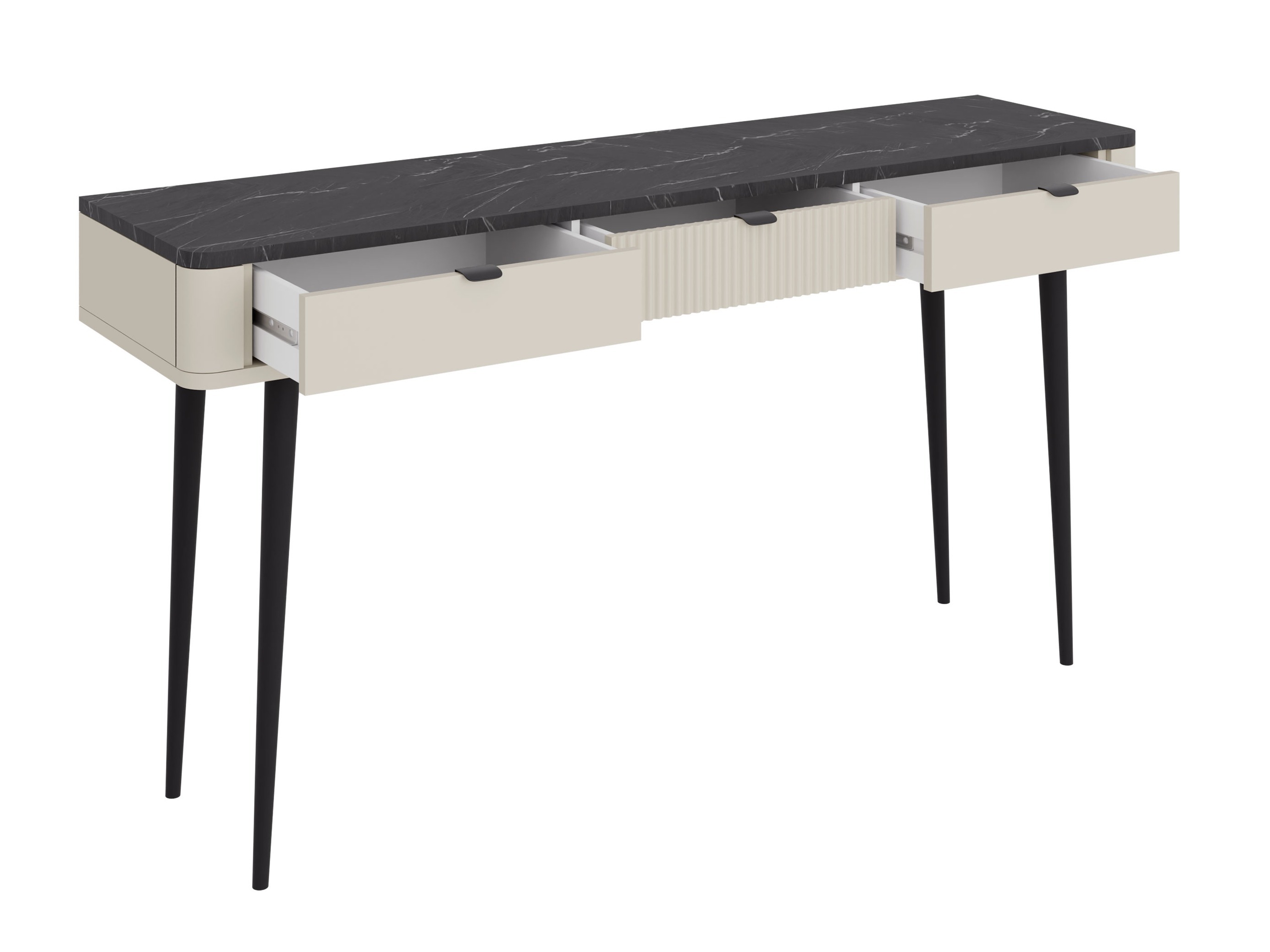 Mesa de escritório Lufela 114 (Caxemira + Cinzento mármore)