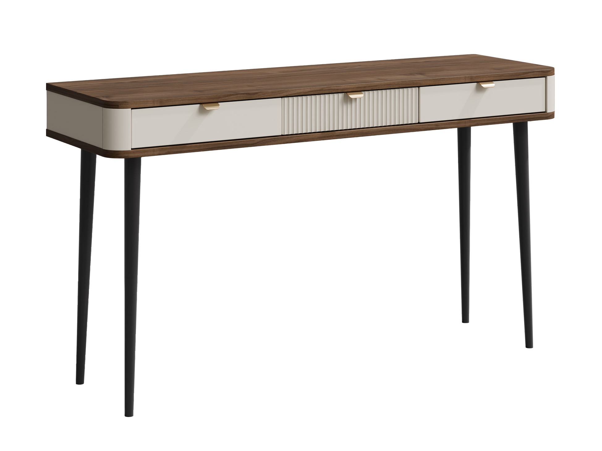 Mesa de escritório Lufela 114 (Caxemira + Nogueira)