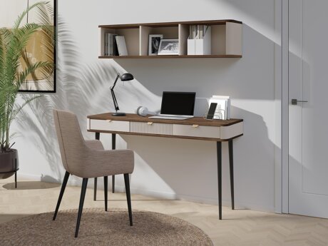 Conjunto para escritório em casa Lufela 123 (Caxemira + Noz)