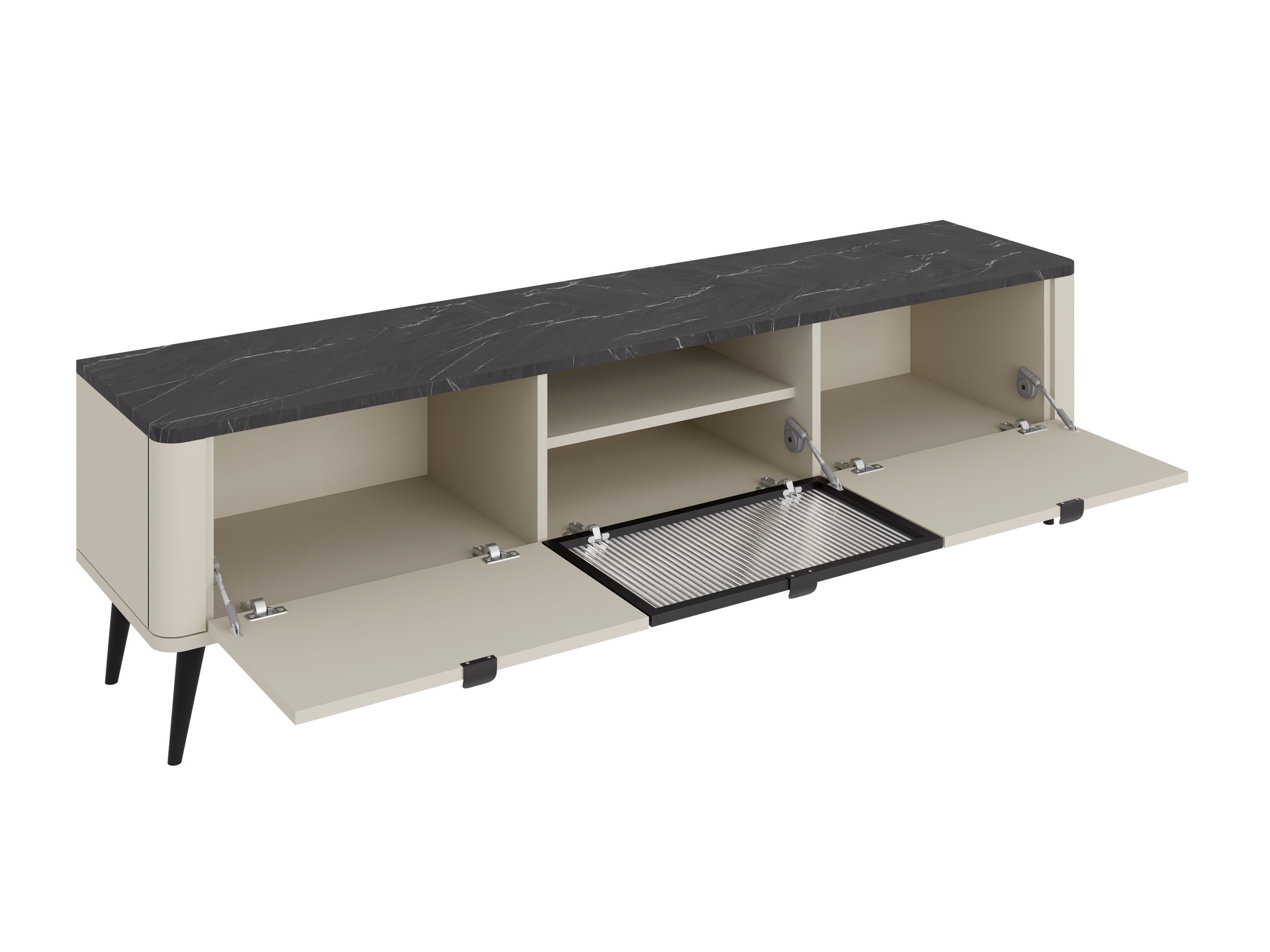 Conjunto para sala de estar Lufela 121 (Caxemira + Nogueira)