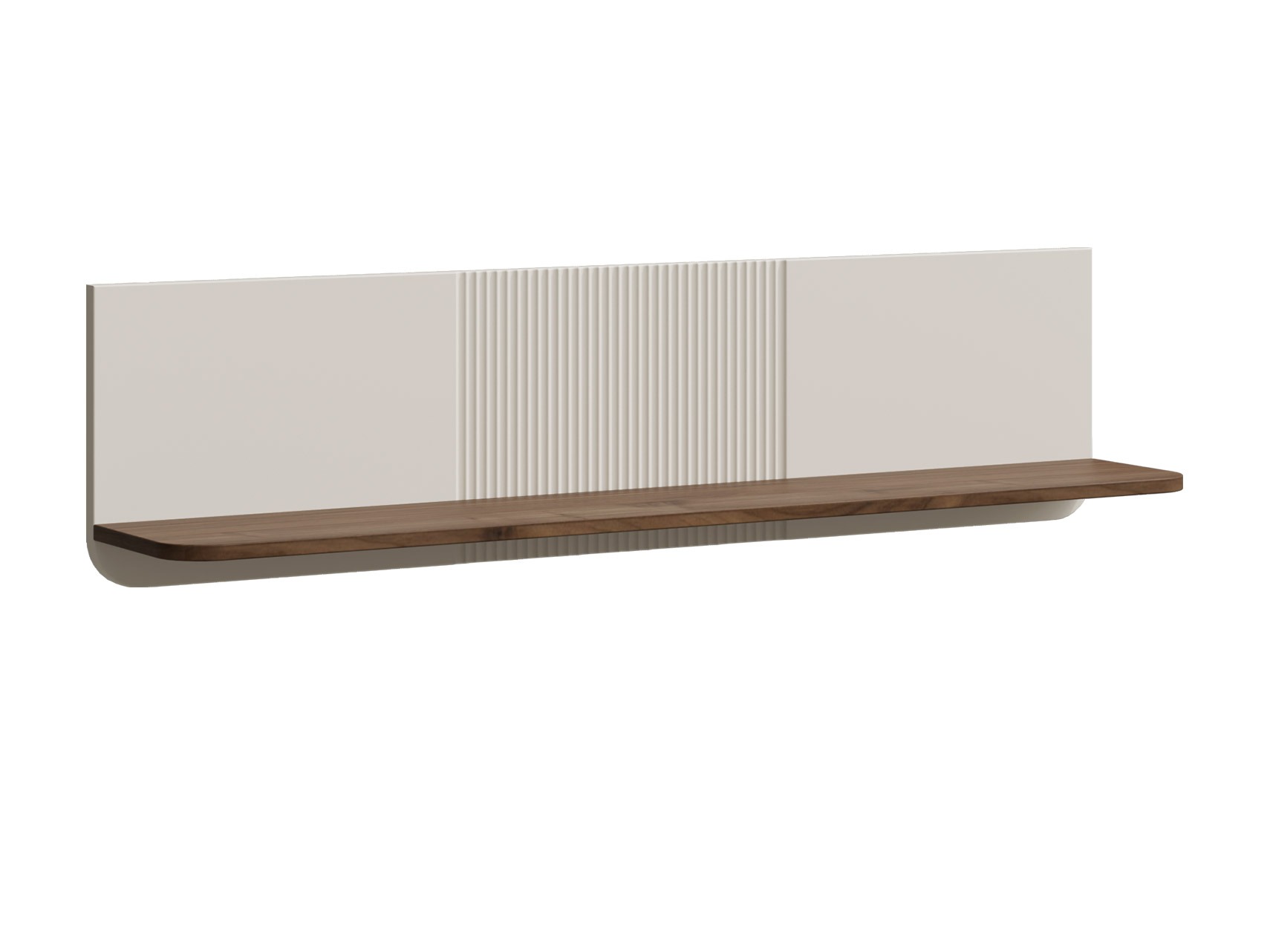 Estante de parede Lufela 118 (Caxemira + Nogueira)