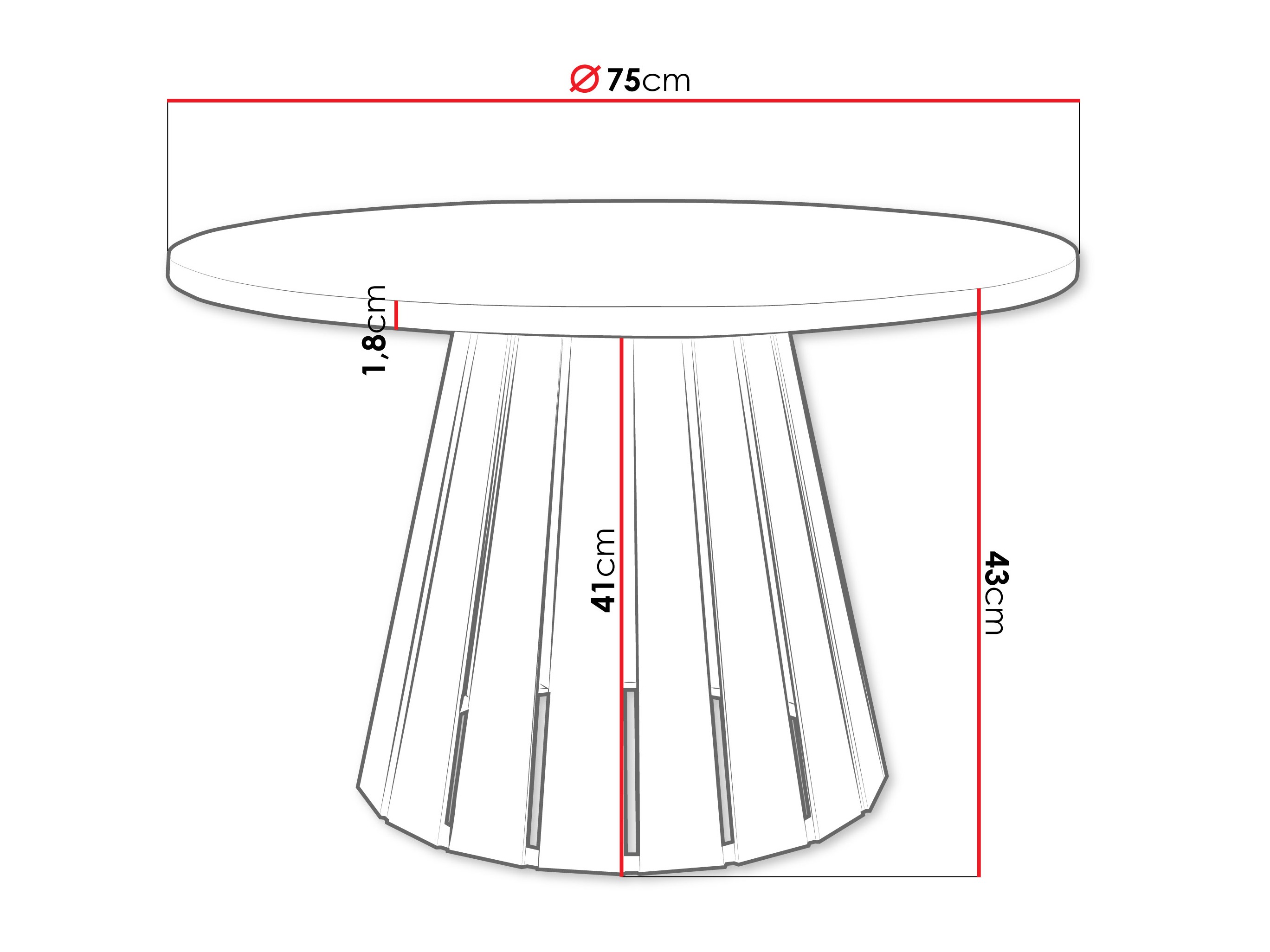 Mesa de centro Oswego 134 (Preto + Branco)