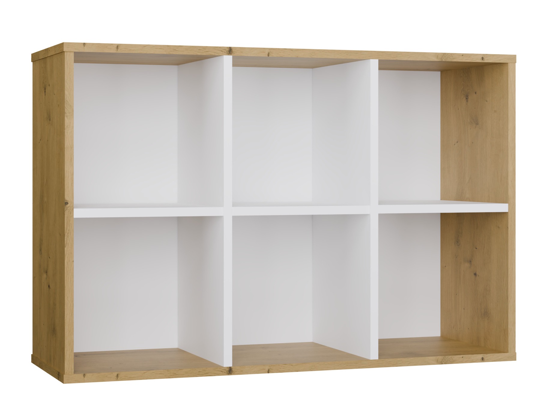 Estante Mandeville 296 (Branco + Carvalho Artisan)