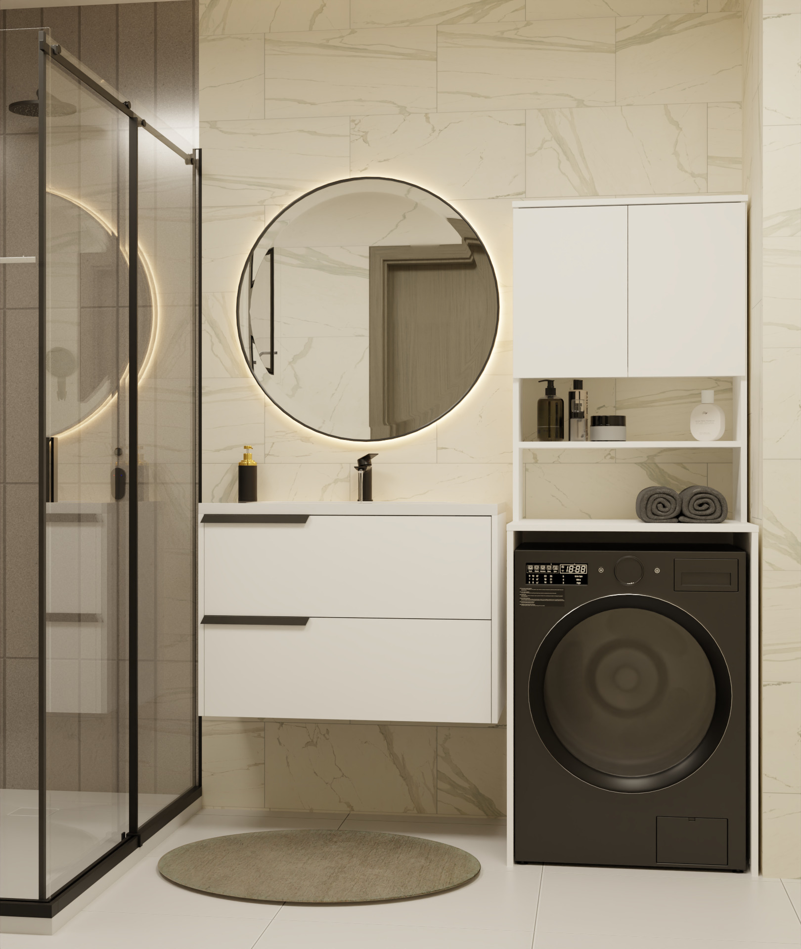 Prateleira para casa de banho Balelbo 112 (Branco)