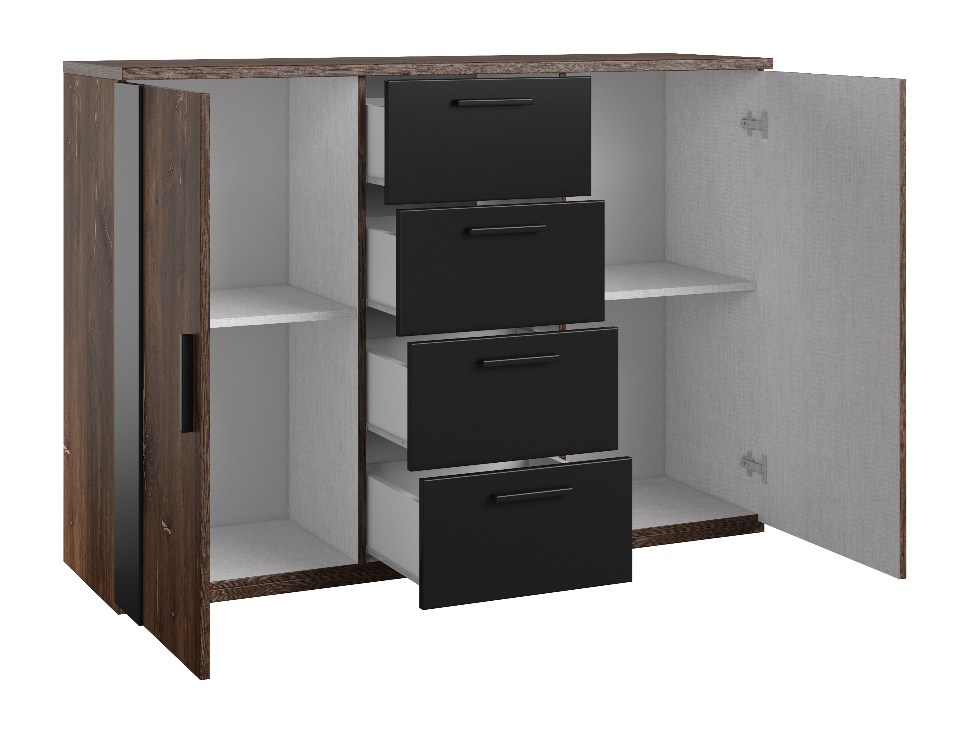 Cómoda Felelie 102 (Tamus Flagstaf carvalho + Cobre)