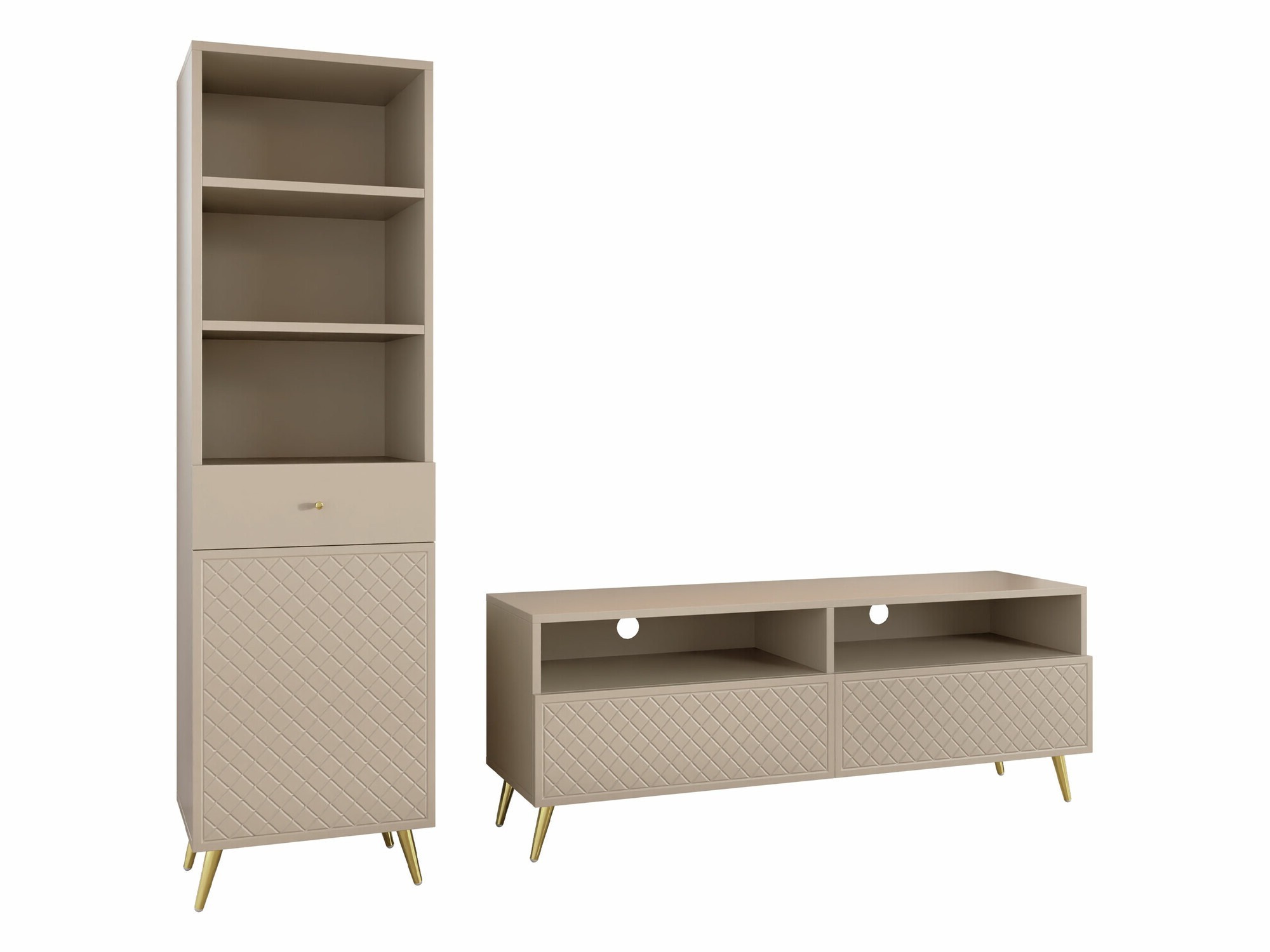 Conjunto para sala de estar Comfivo Nuromo 110 (Bege)