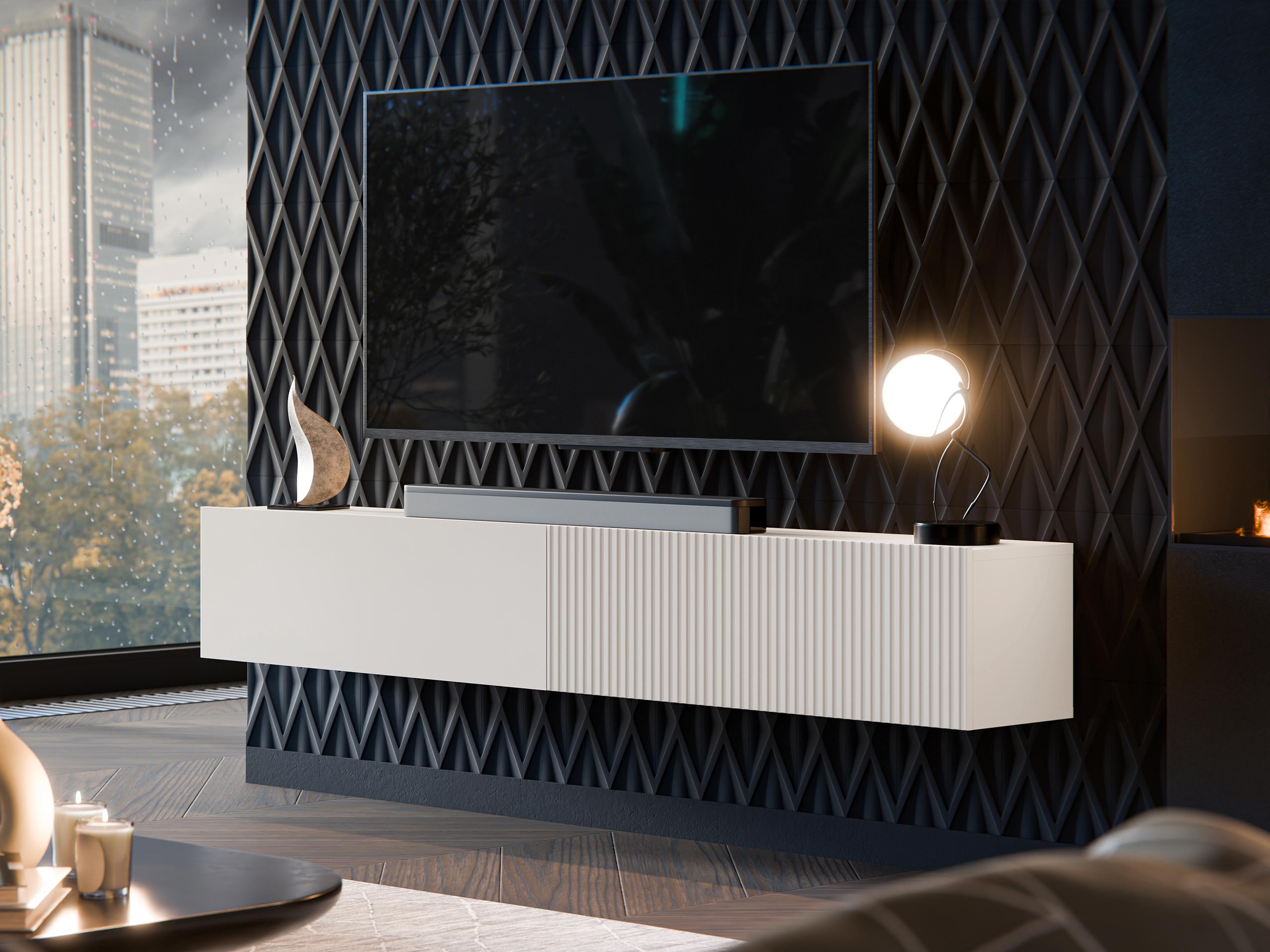 Móvel de TV Calveru 101 (Caxemira)