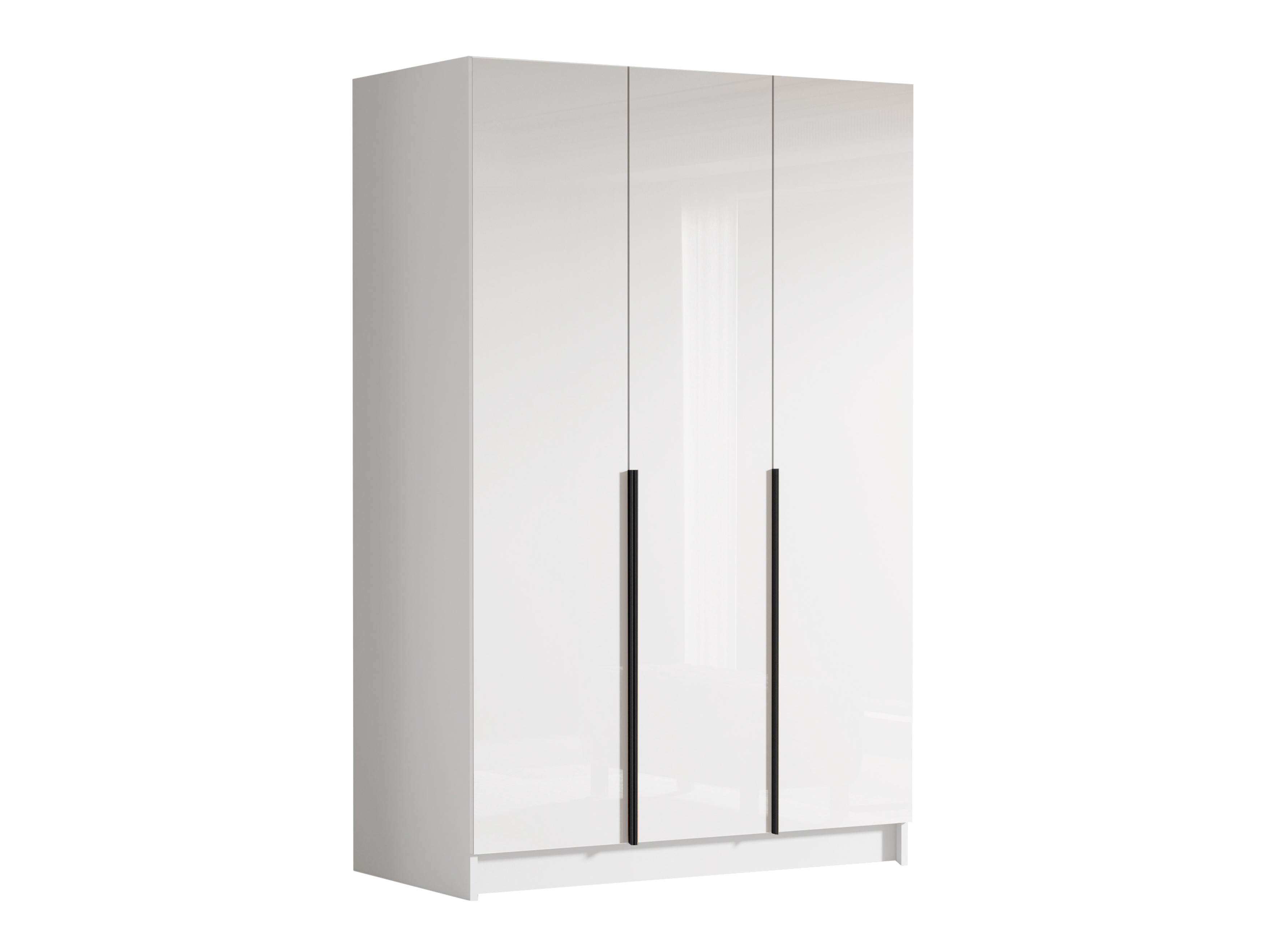 Roupeiro Closico 198 (Branco brilhante + Preto)