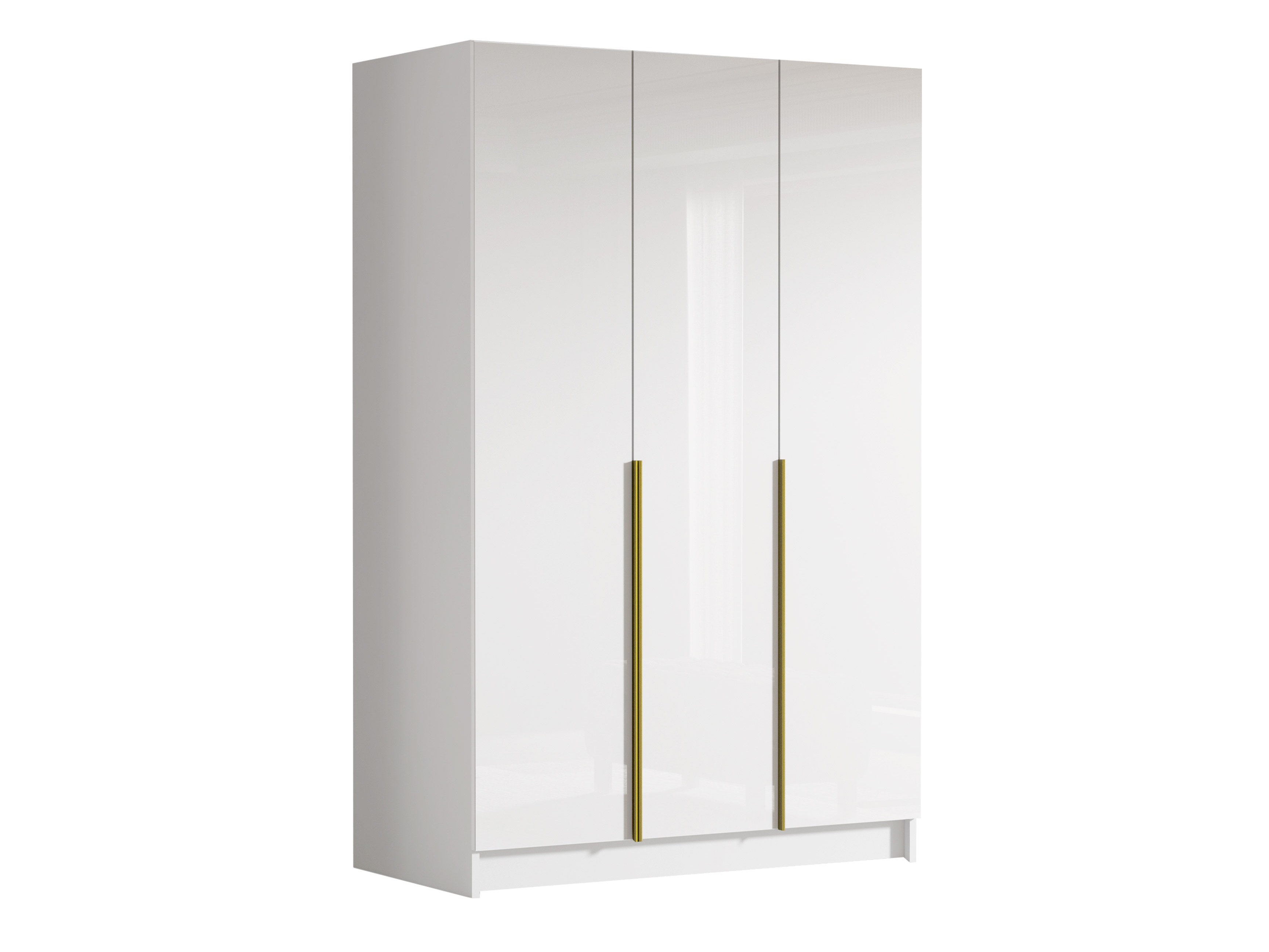 Roupeiro Closico Decoron I (Branco brilhante + Dourado)