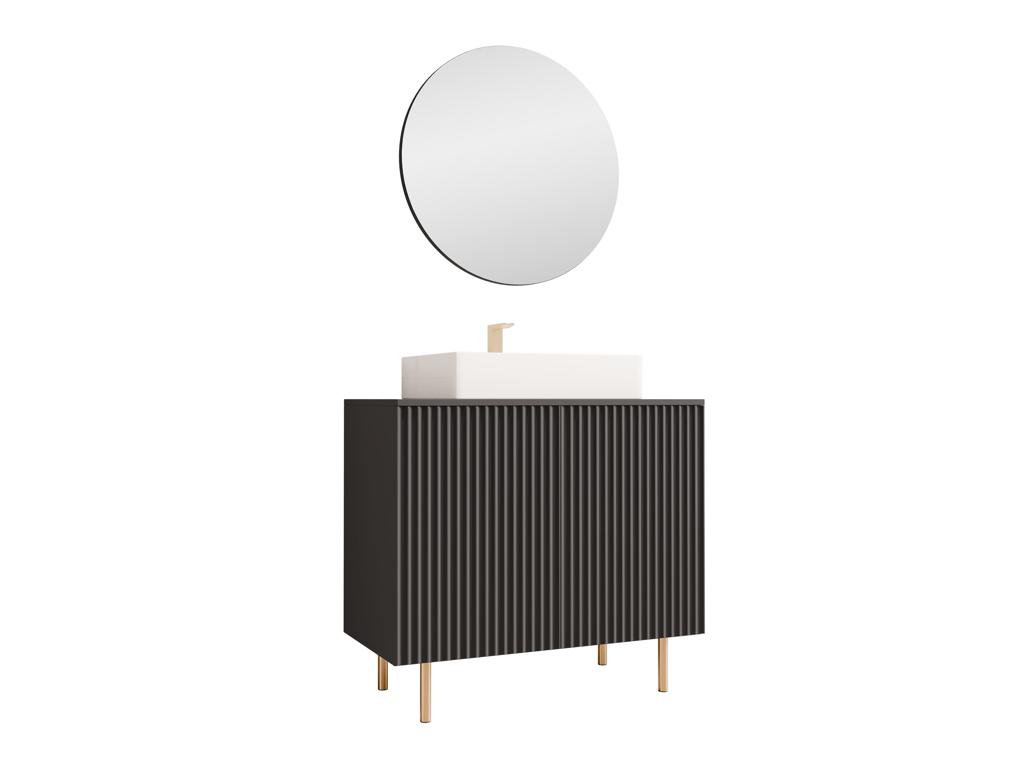 Conjunto para casa de banho Decus I (Preto)