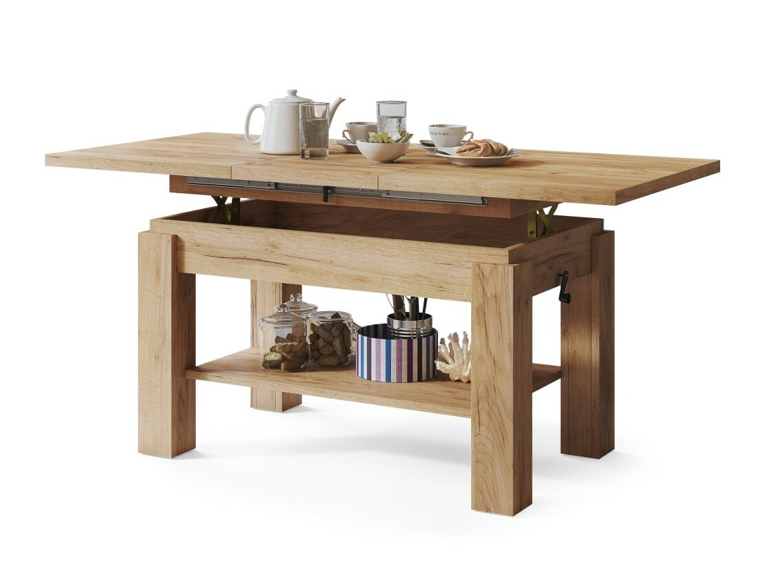 Mesa de centro extensível Glendale 100 (Craft de carvalho dourado)