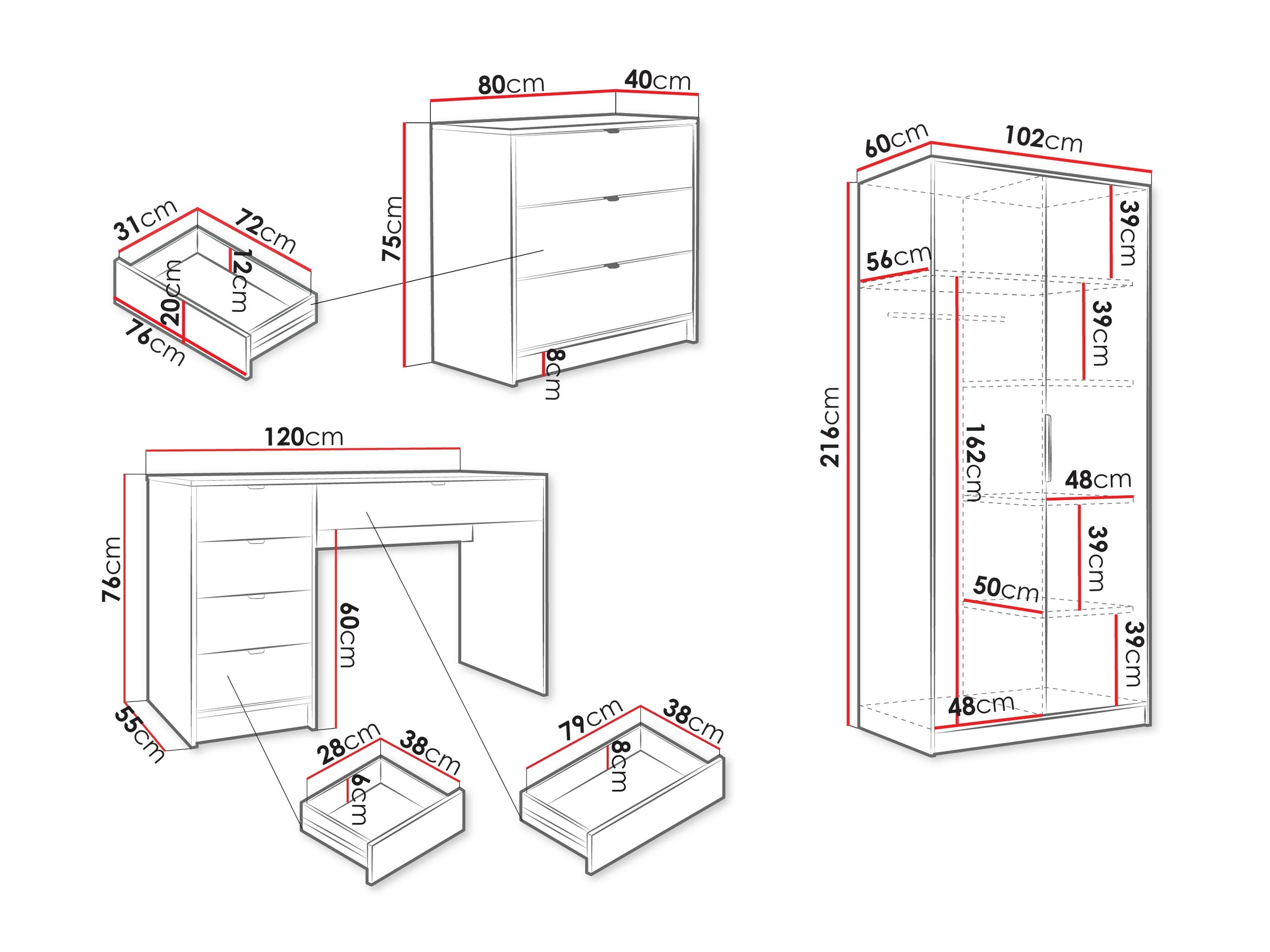 Conjunto de escritório Comfivo Larmire 119