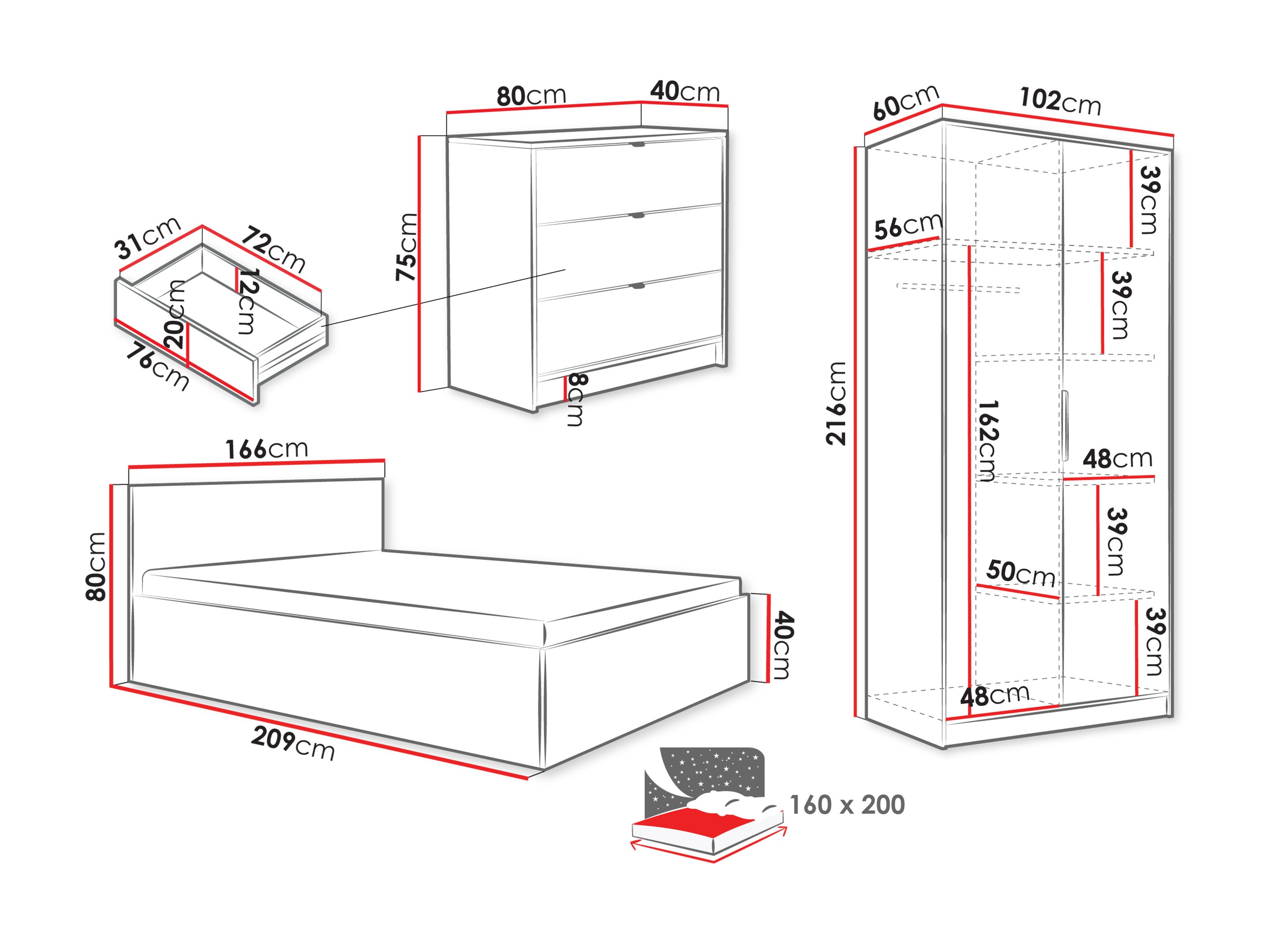 Conjunto para quarto Comfivo Papilio