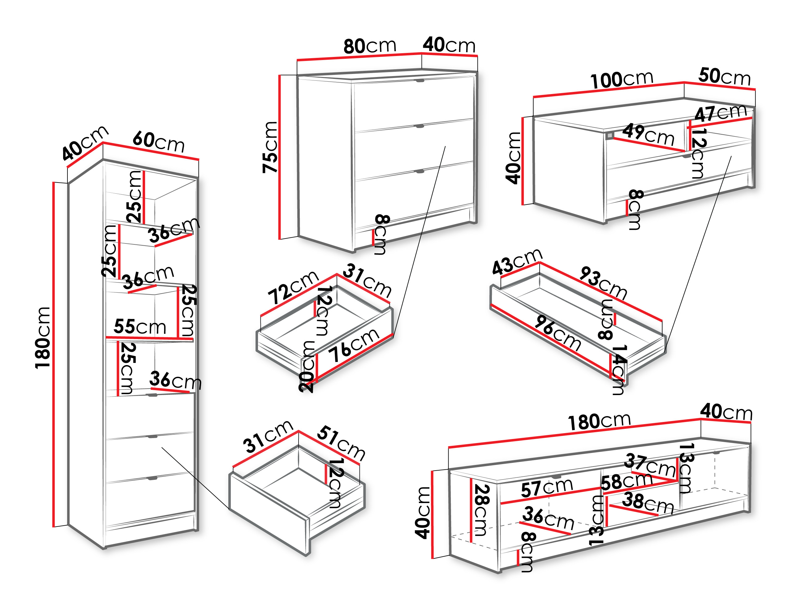 Conjunto para sala de estar Comfivo Larmire 118 (Bege)