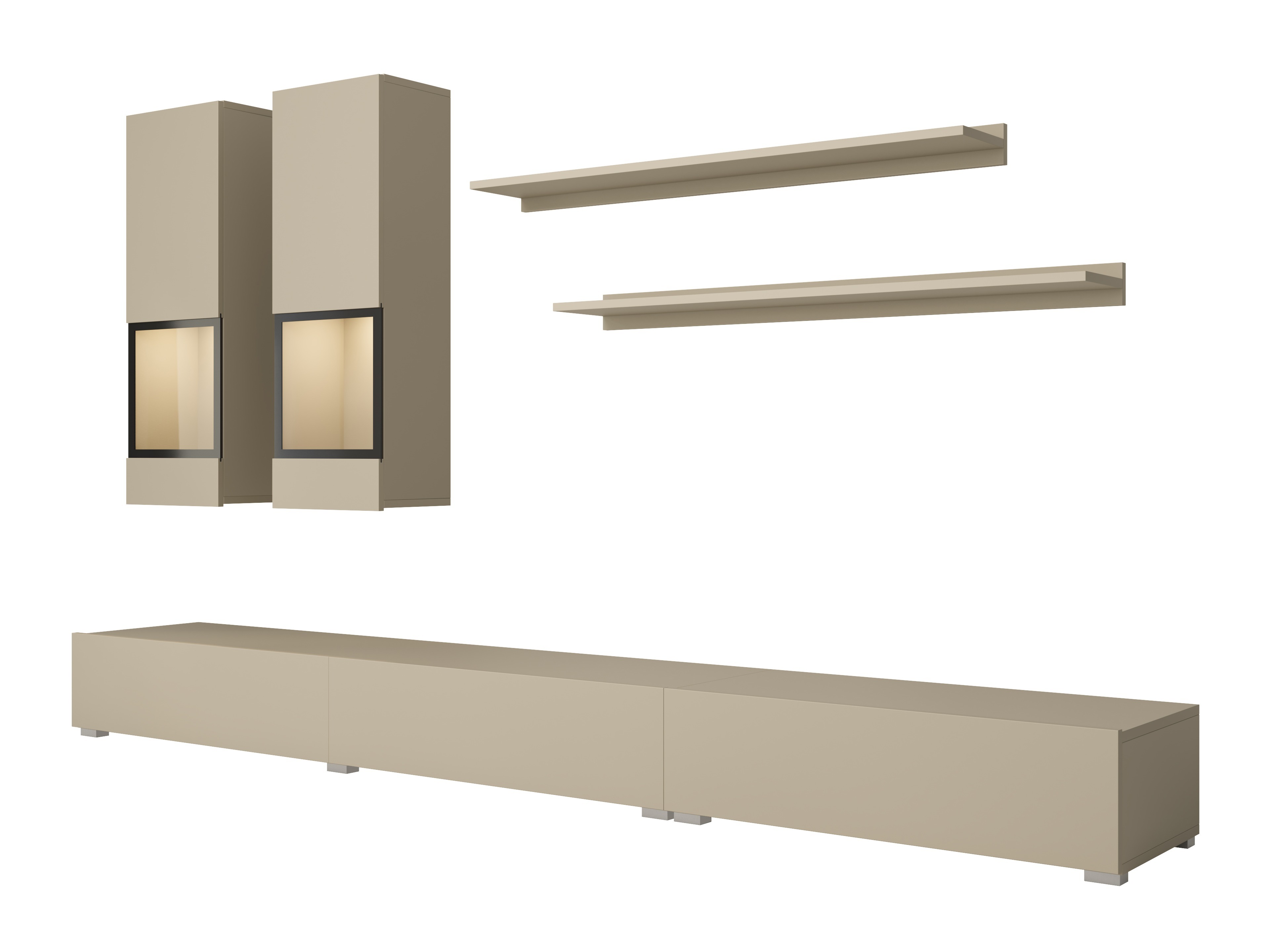 Conjunto para sala de estar Serodeu 100 (Bege)
