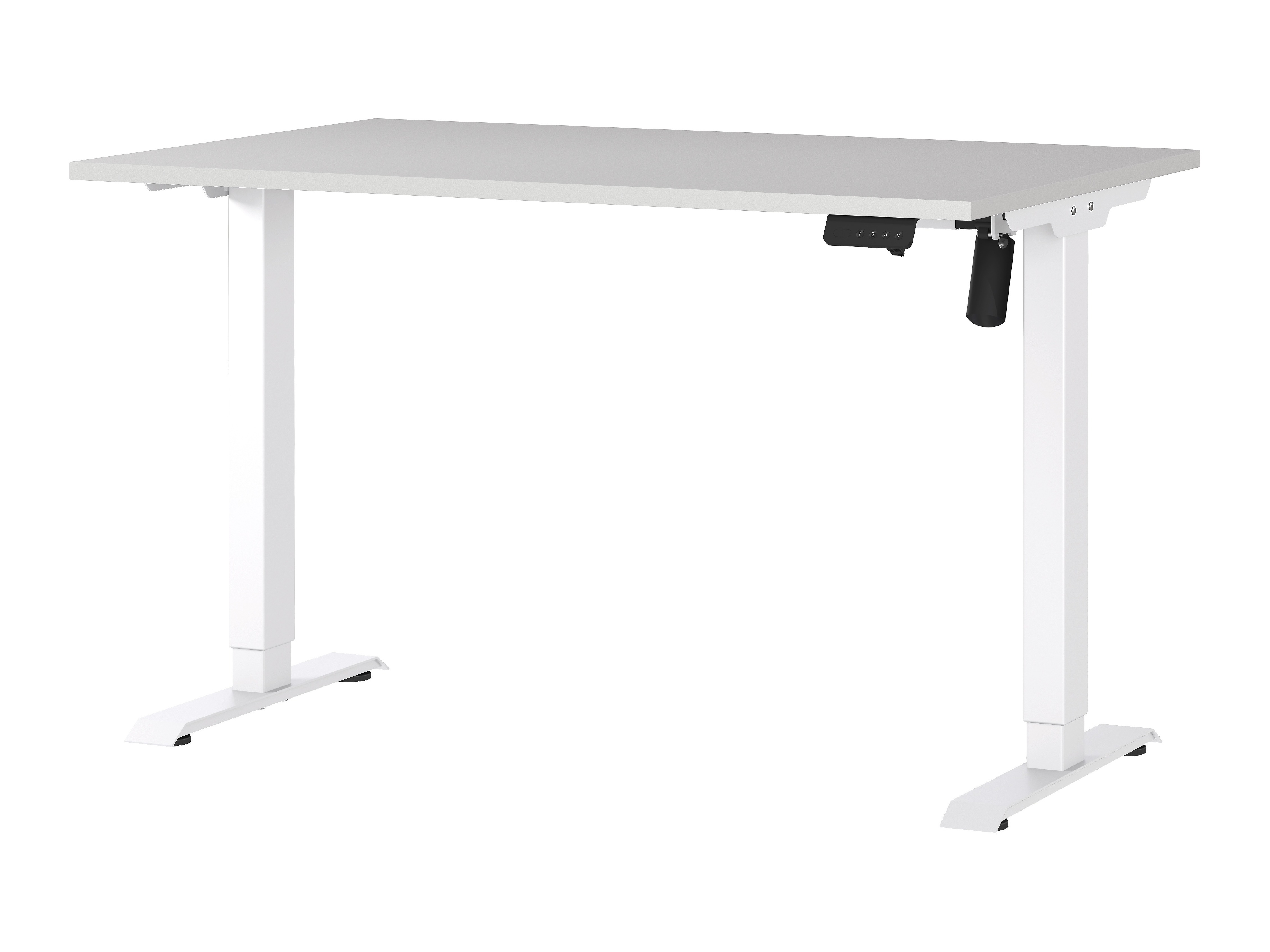 Secretária de trabalho com altura ajustável Lartesi 115 (Cinzento claro + Branco)