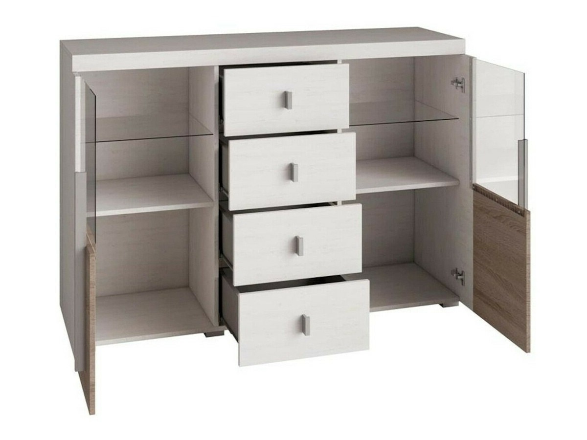 Cómoda Sorciro 109 (Noz + Carvalho escuro)