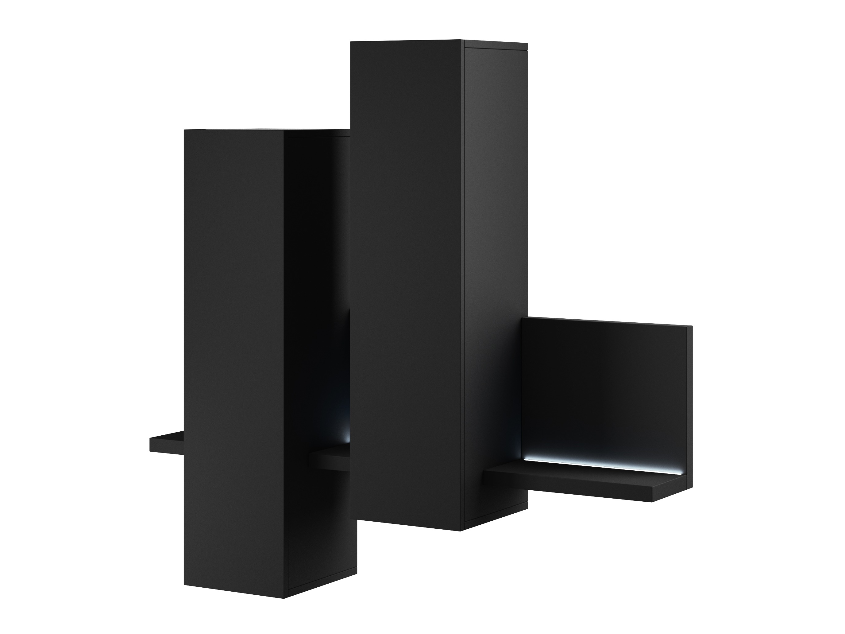 Armário suspenso Lutiva 101 (Preto matte)