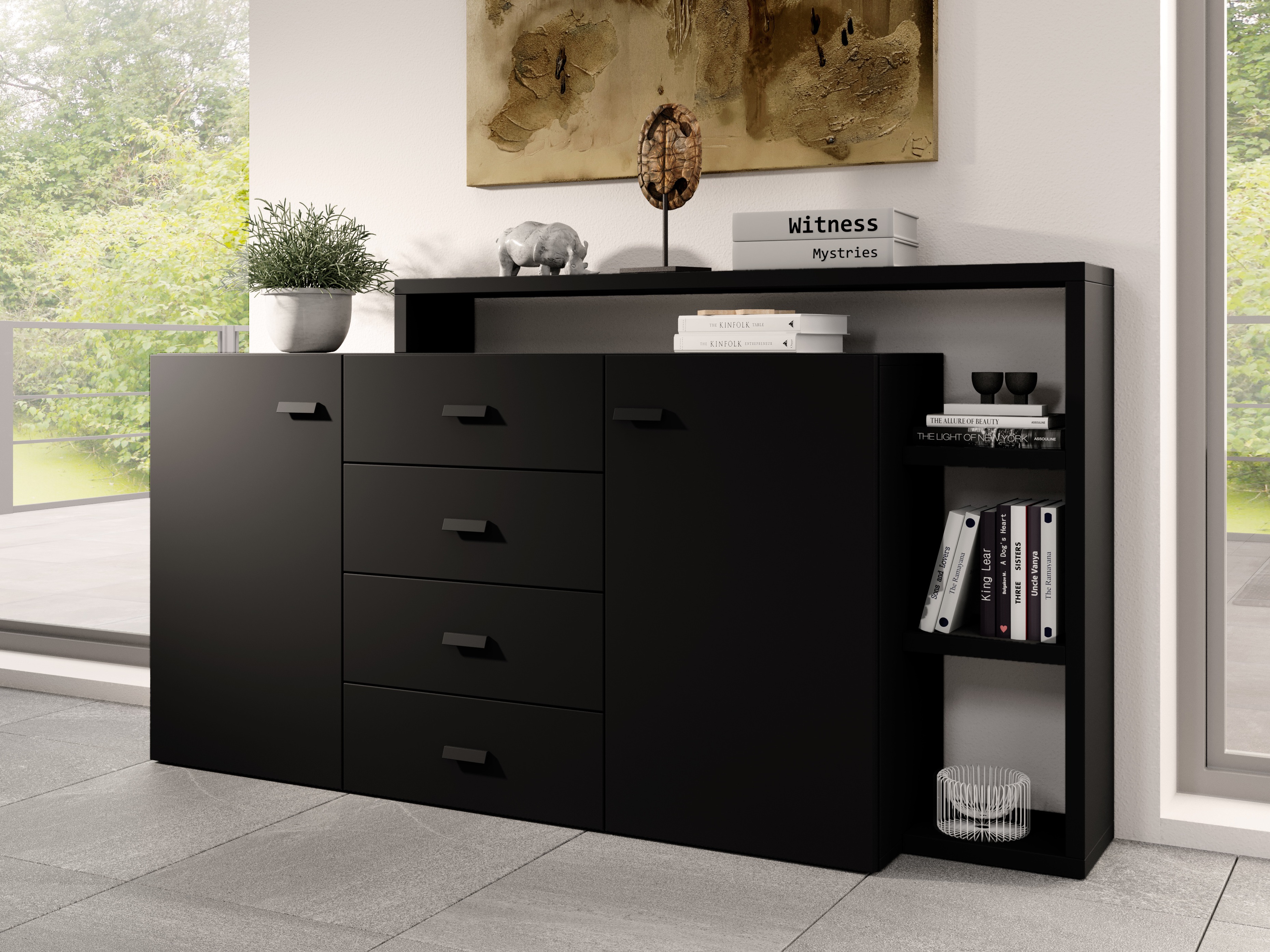Cómoda Lutiva 106 (Preto matte)