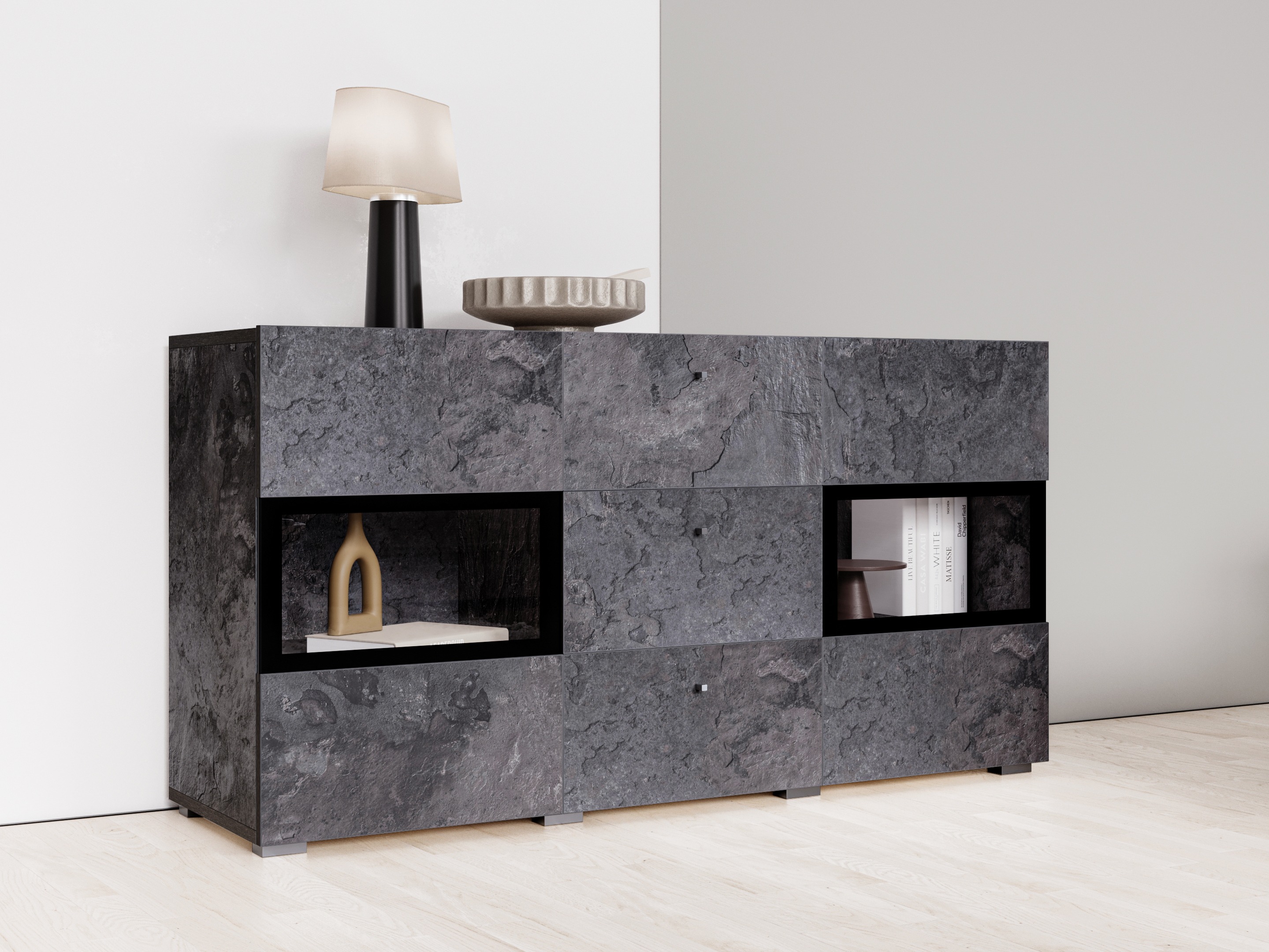 Cómoda Serodeu 101 (Concreto escuro)