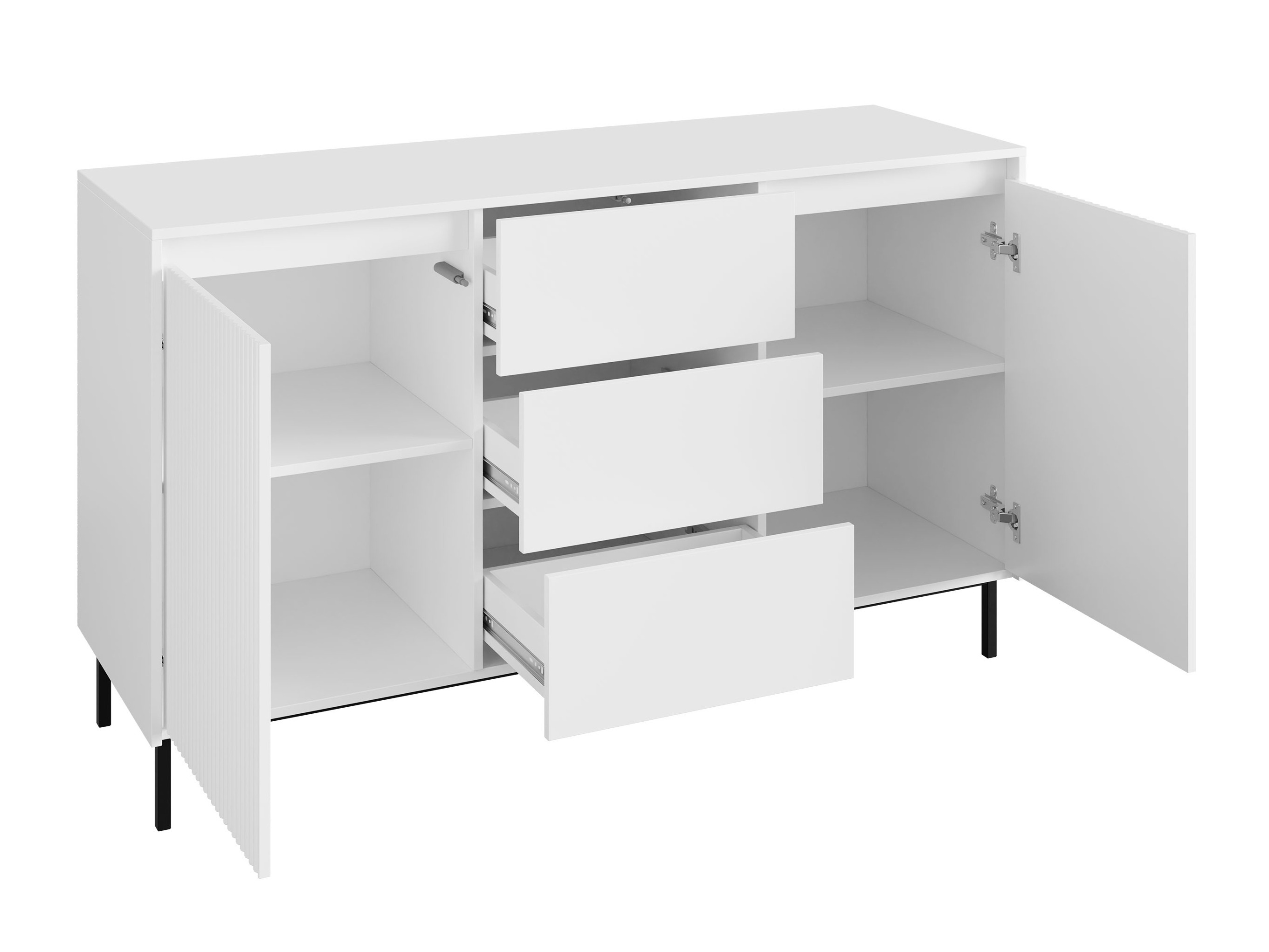 Conjunto para sala de estar Comfivo Delruva III (Preto)