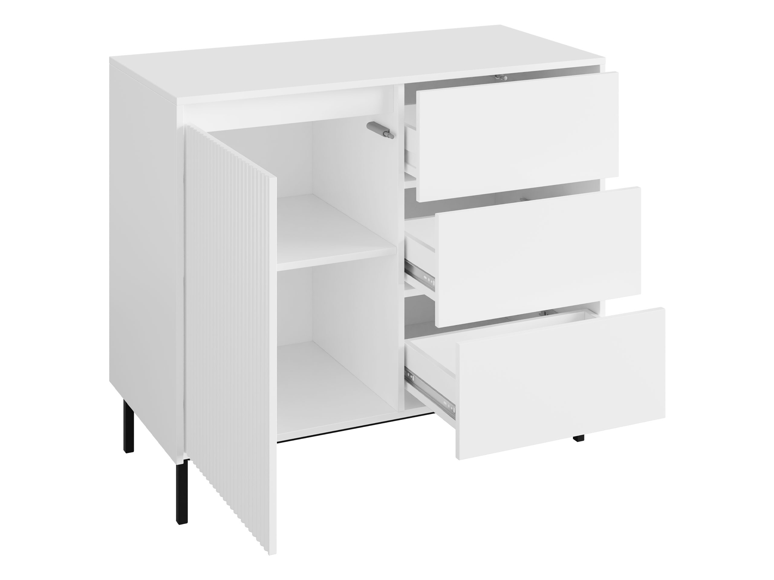 Conjunto para sala de estar Comfivo Delruva IV (Preto)