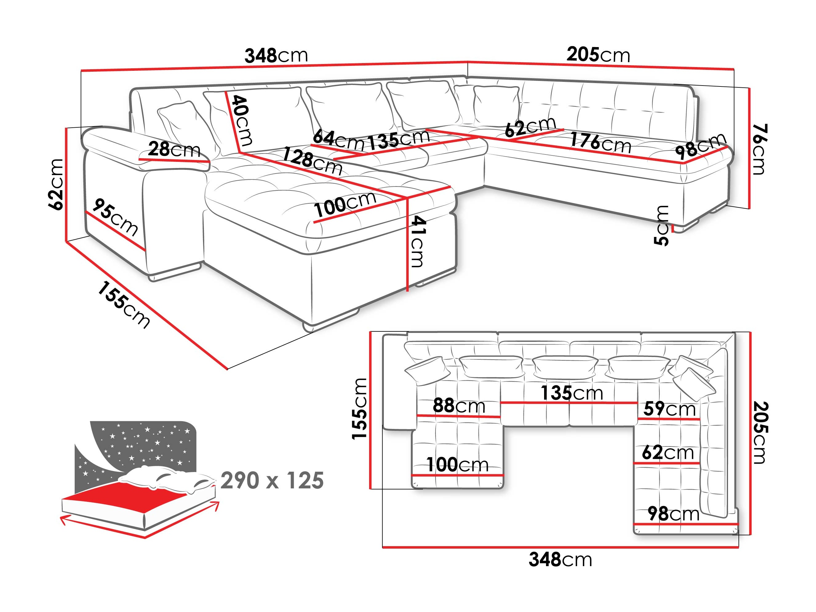 Sofá de canto Comfivo Gemma (Direita)