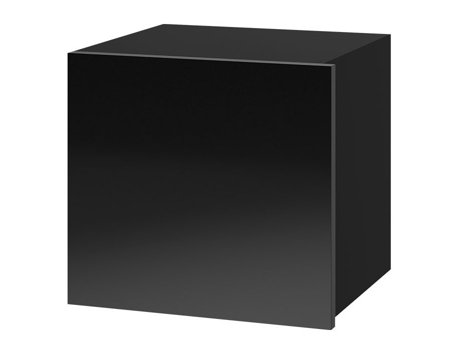 Armário de parede Tivdalu 124 (Preto + Preto brilhante)
