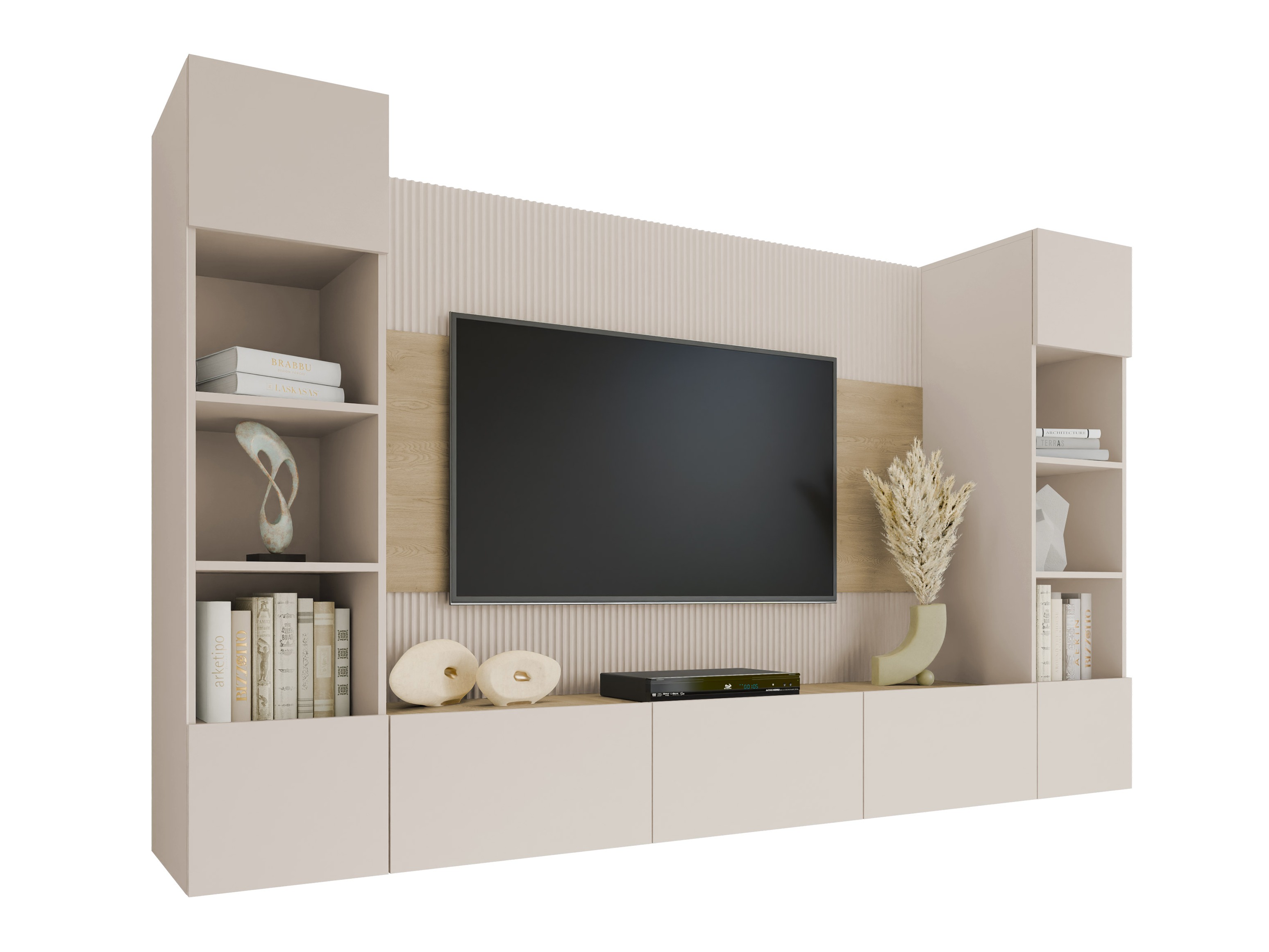 Conjunto para sala de estar Comfivo Salix I (Bege + Carvalho Cremona)