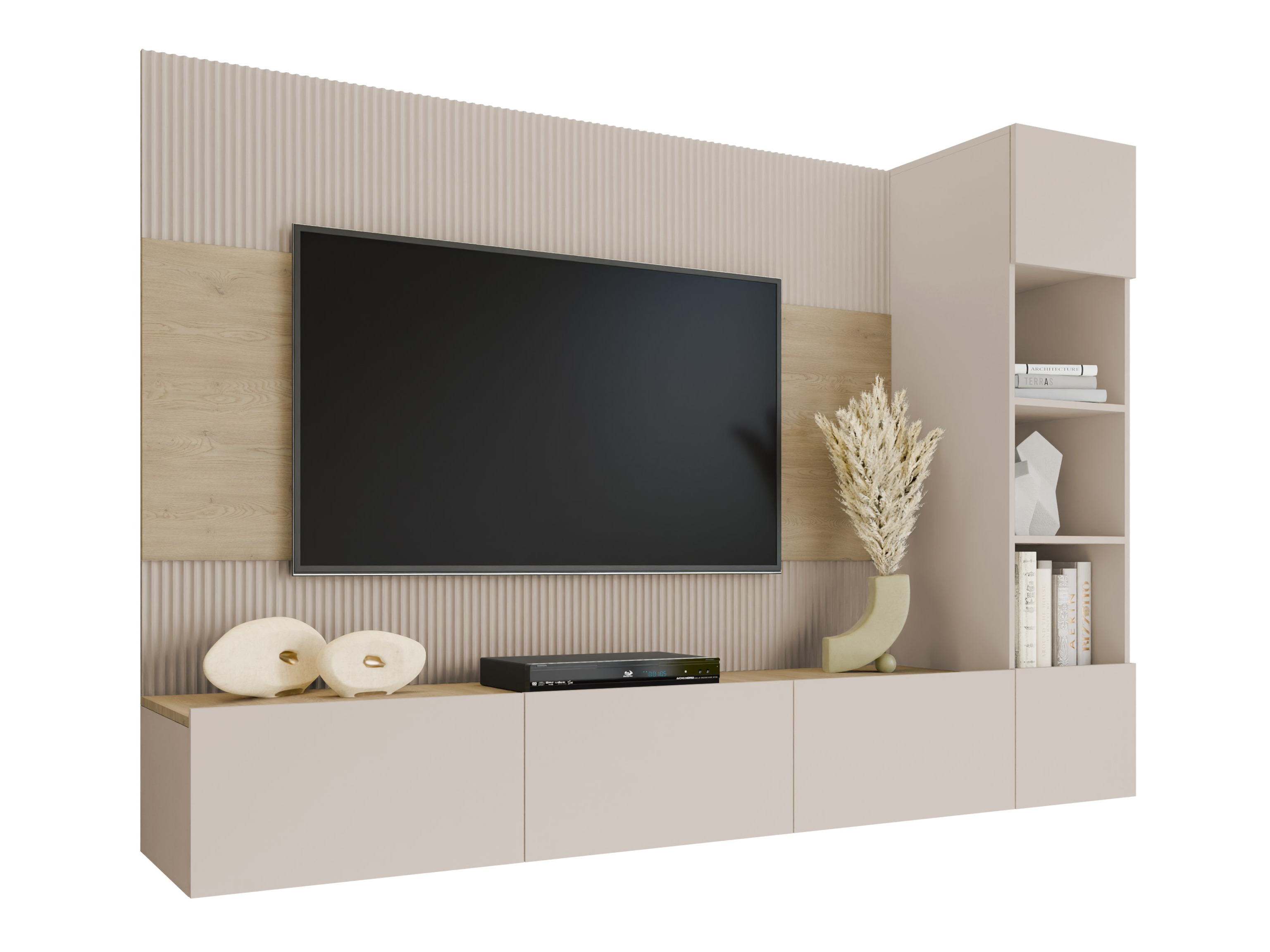 Conjunto para sala de estar Comfivo Salix II (Bege + Carvalho Cremona)